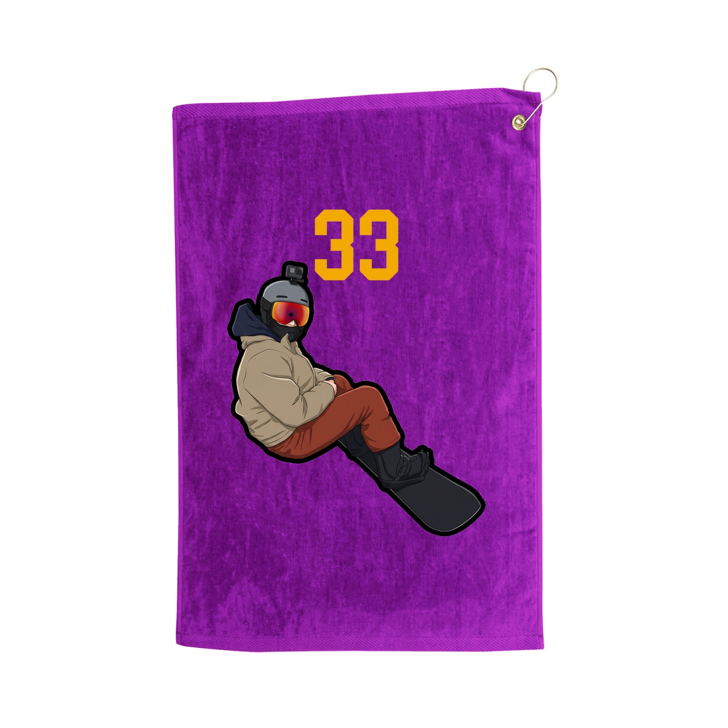 Golf Towel — Number Top in Purple