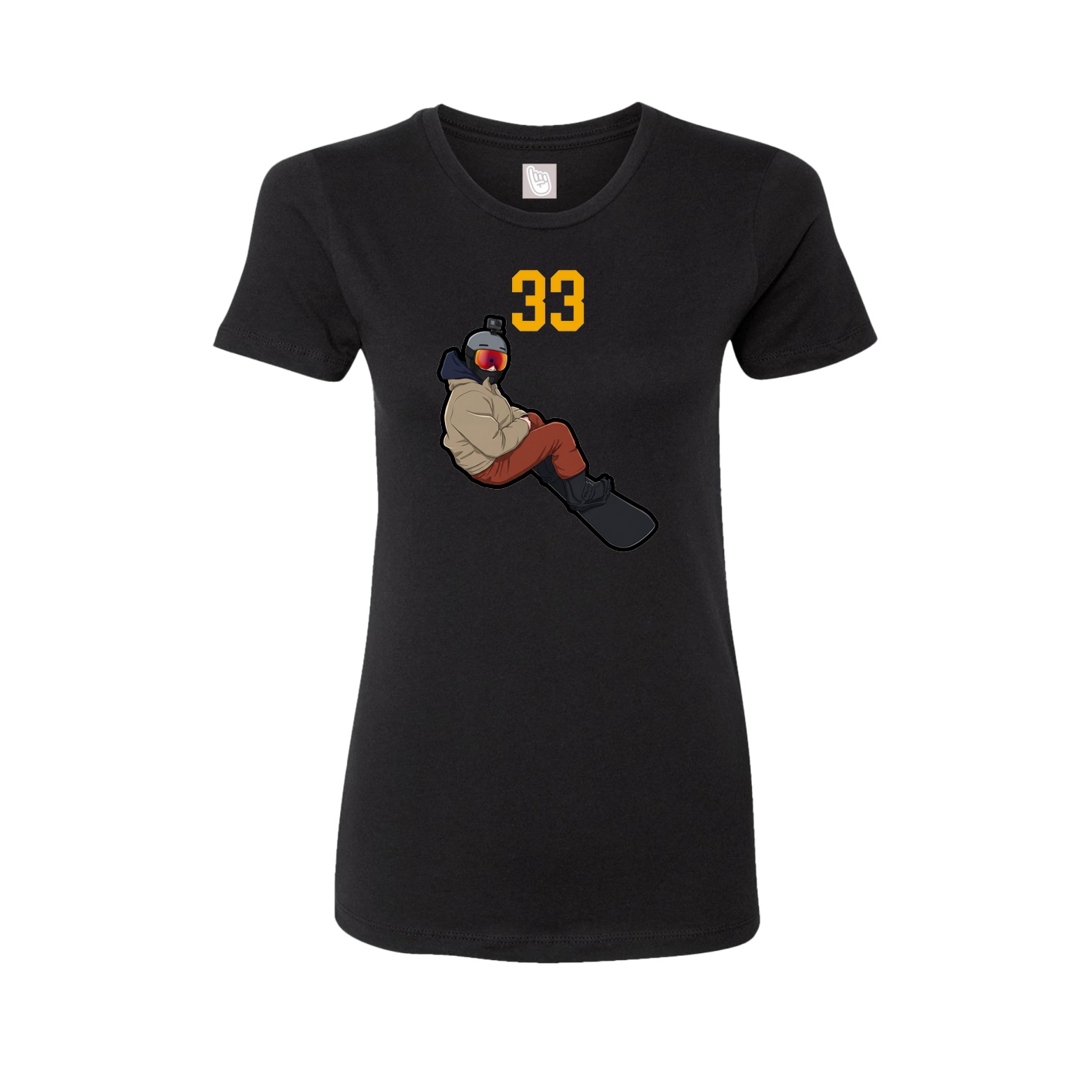 Womens Tee — Number Top in Black