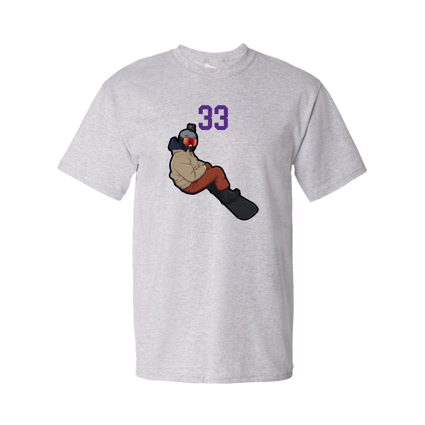 Youth Tee — Number Top in Grey