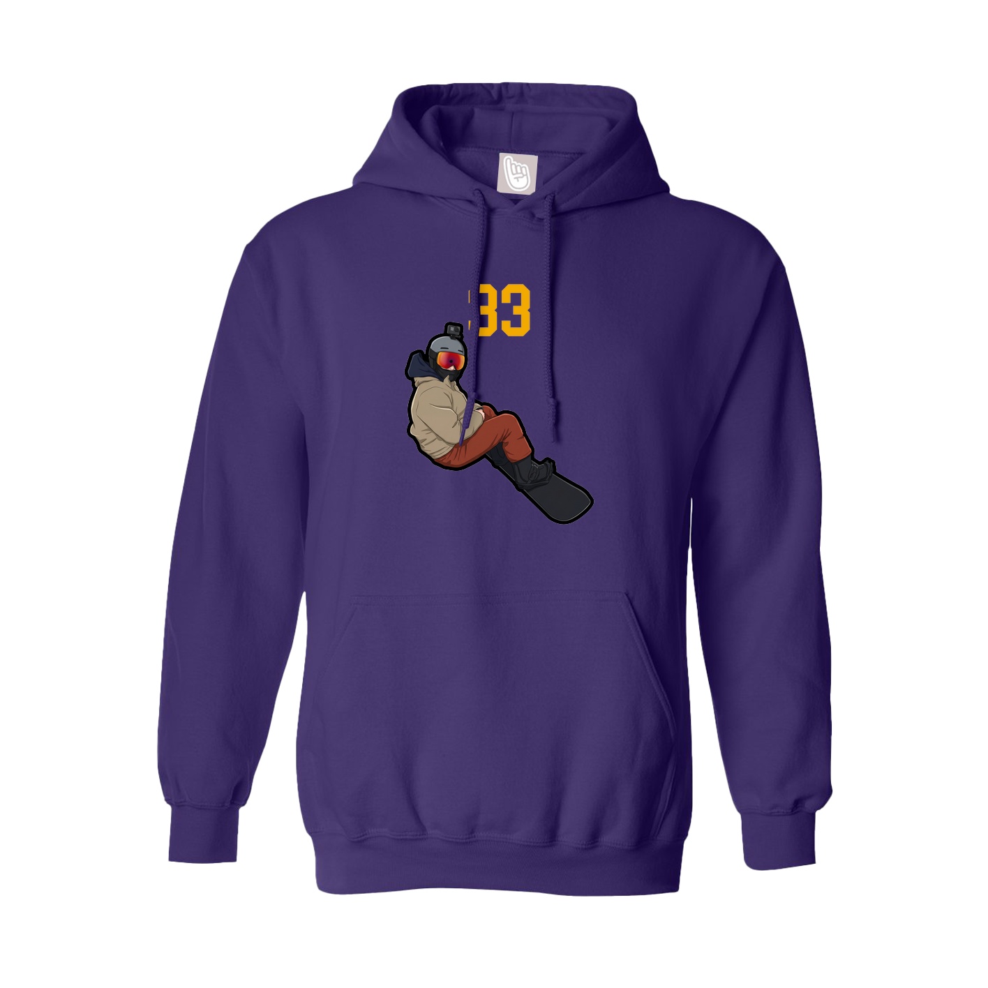 Youth Hoodie — Number Top in Purple