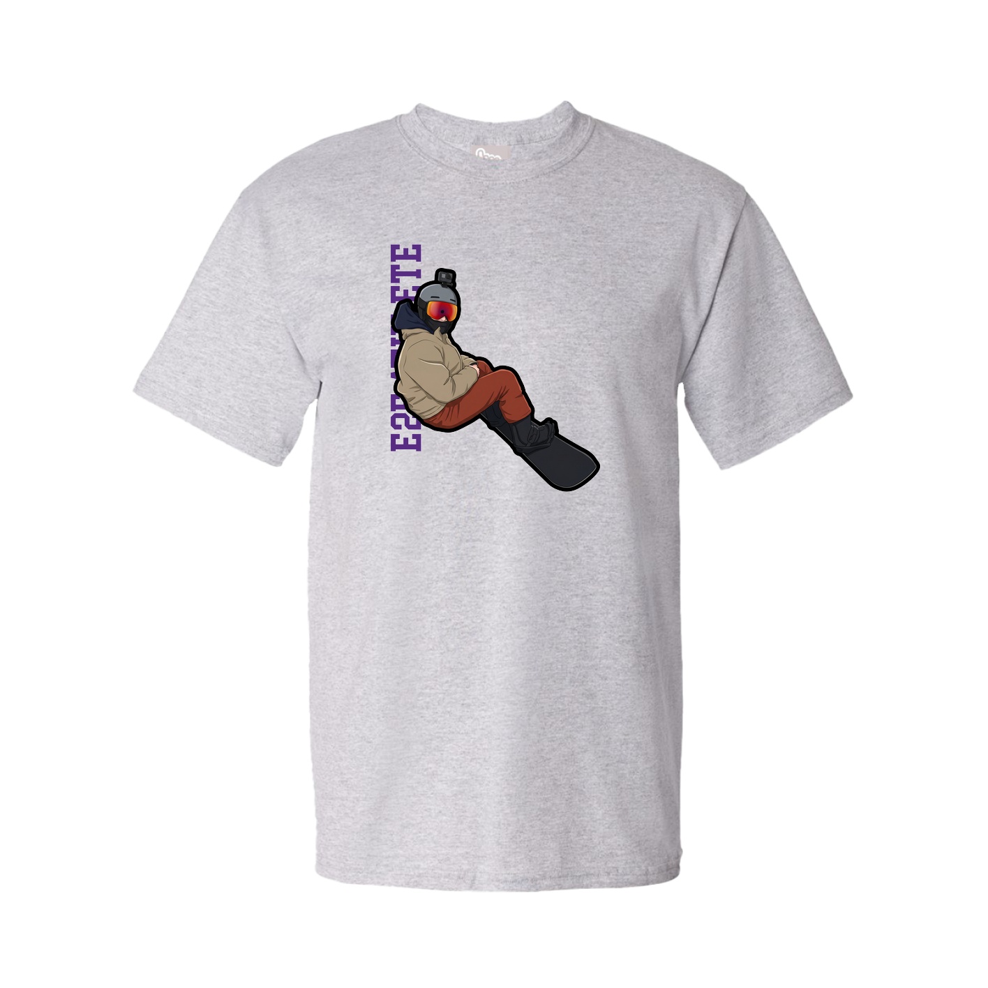 Tee — Name Vertical in Grey
