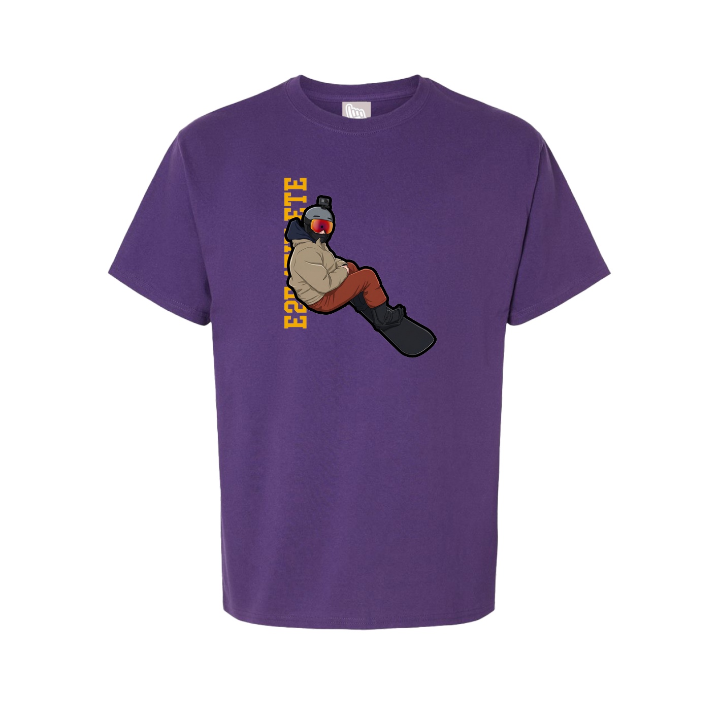 Youth Tee — Name Vertical in Purple