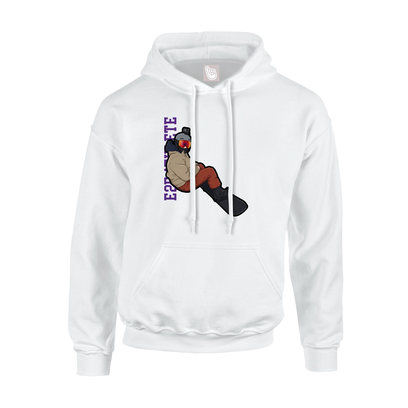 Youth Hoodie — Name Vertical in White