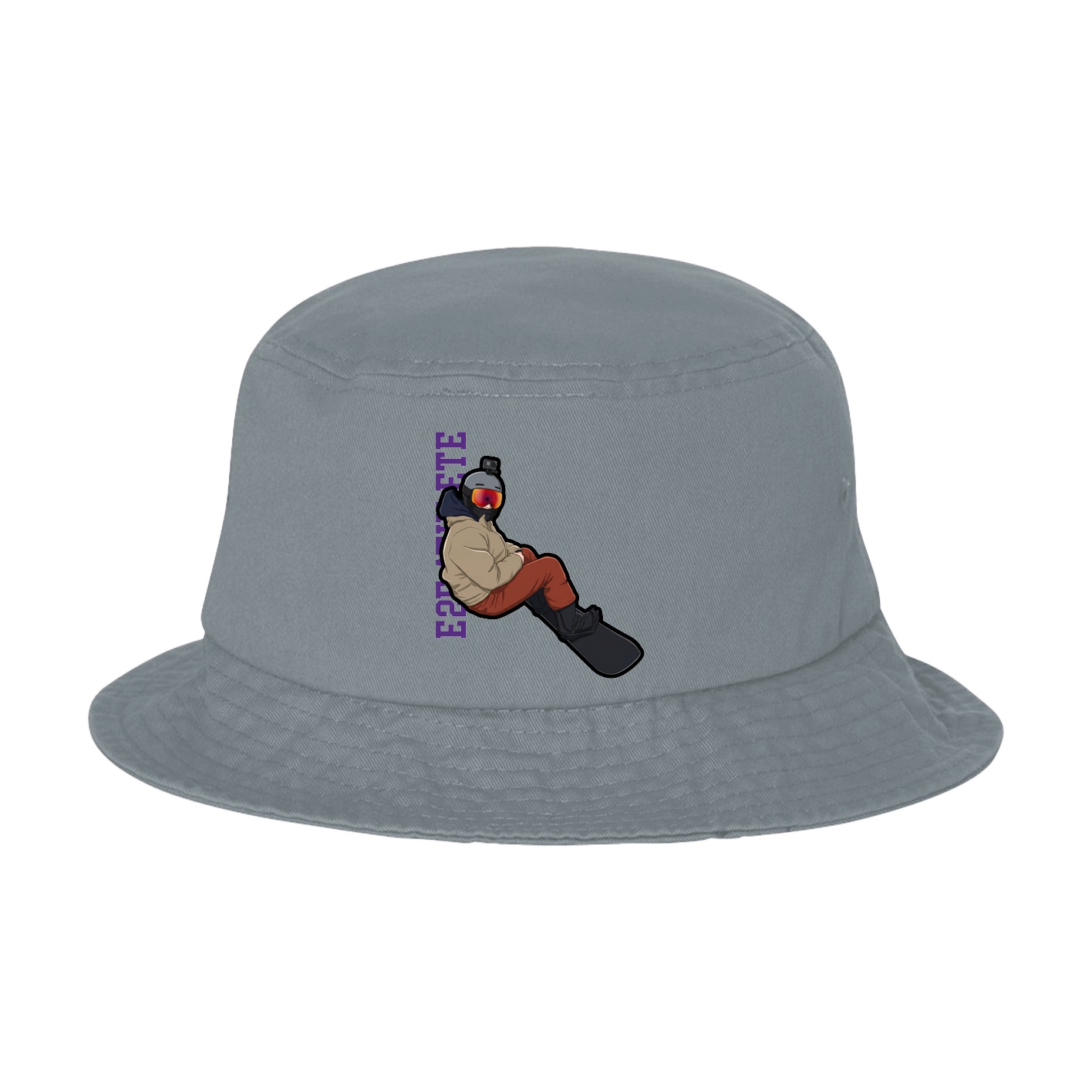Bucket Cap — Name Vertical in Grey