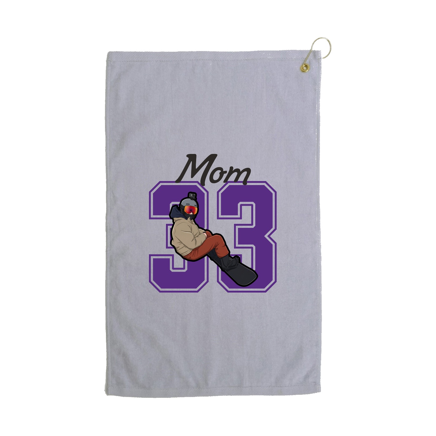 Golf Towel — Mothers Day Shirsey in Grey