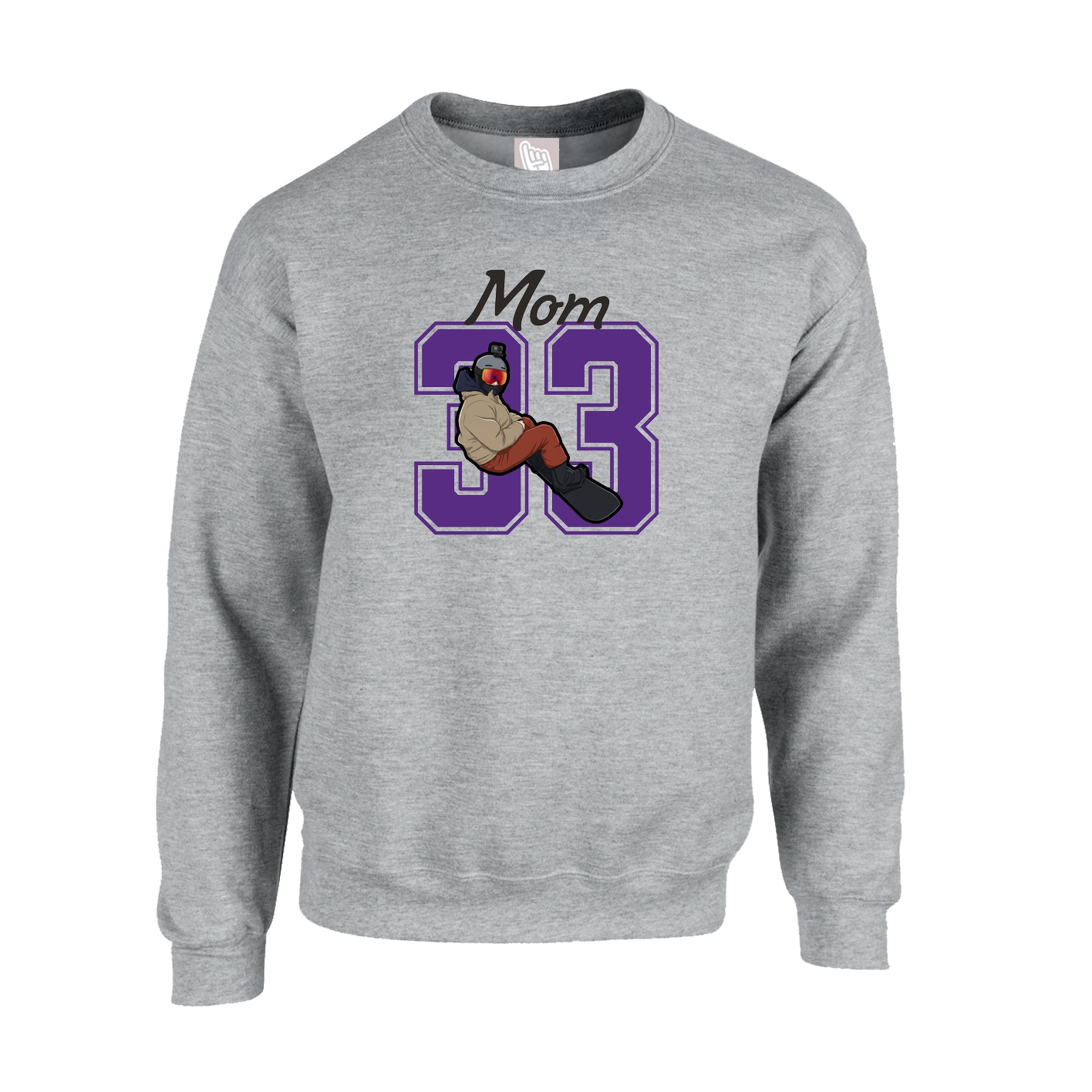 Fleece Crew — Mothers Day Shirsey in Grey