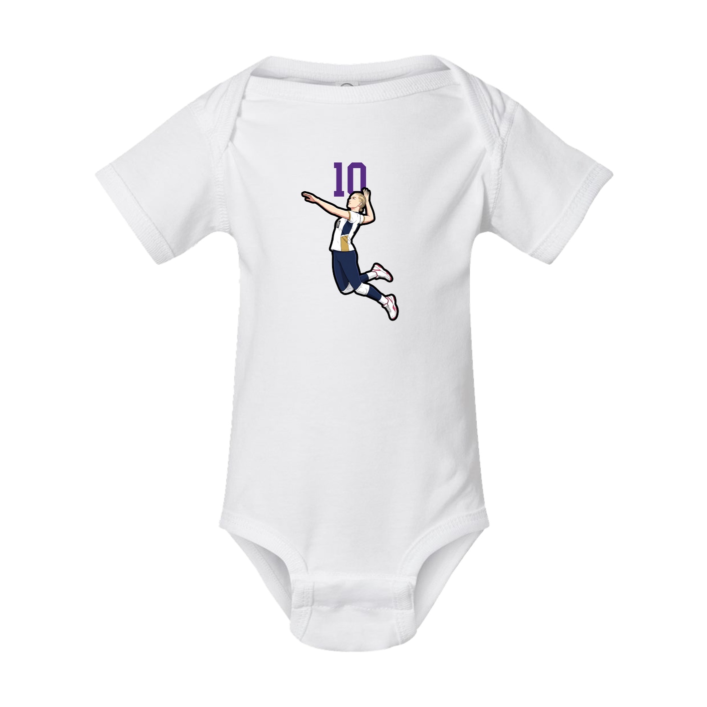 Baby Onesie — Number Top in White
