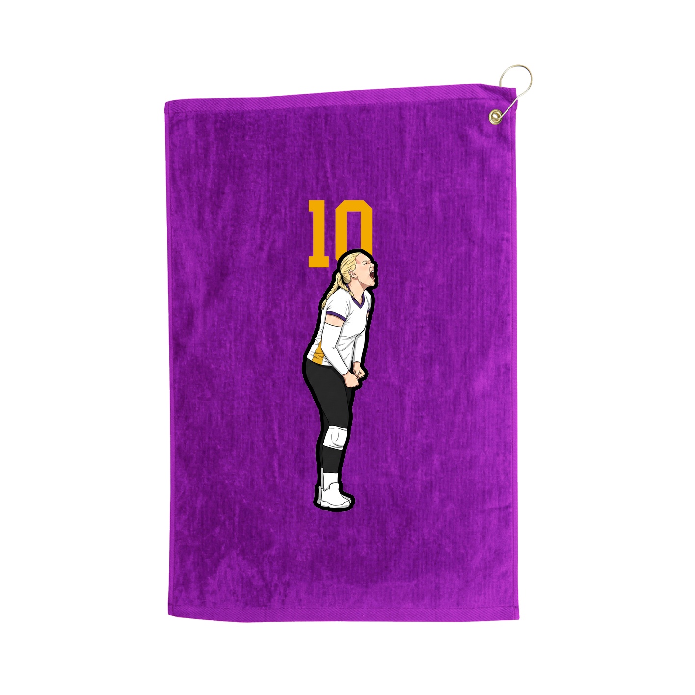 Golf Towel — Number Top in Purple