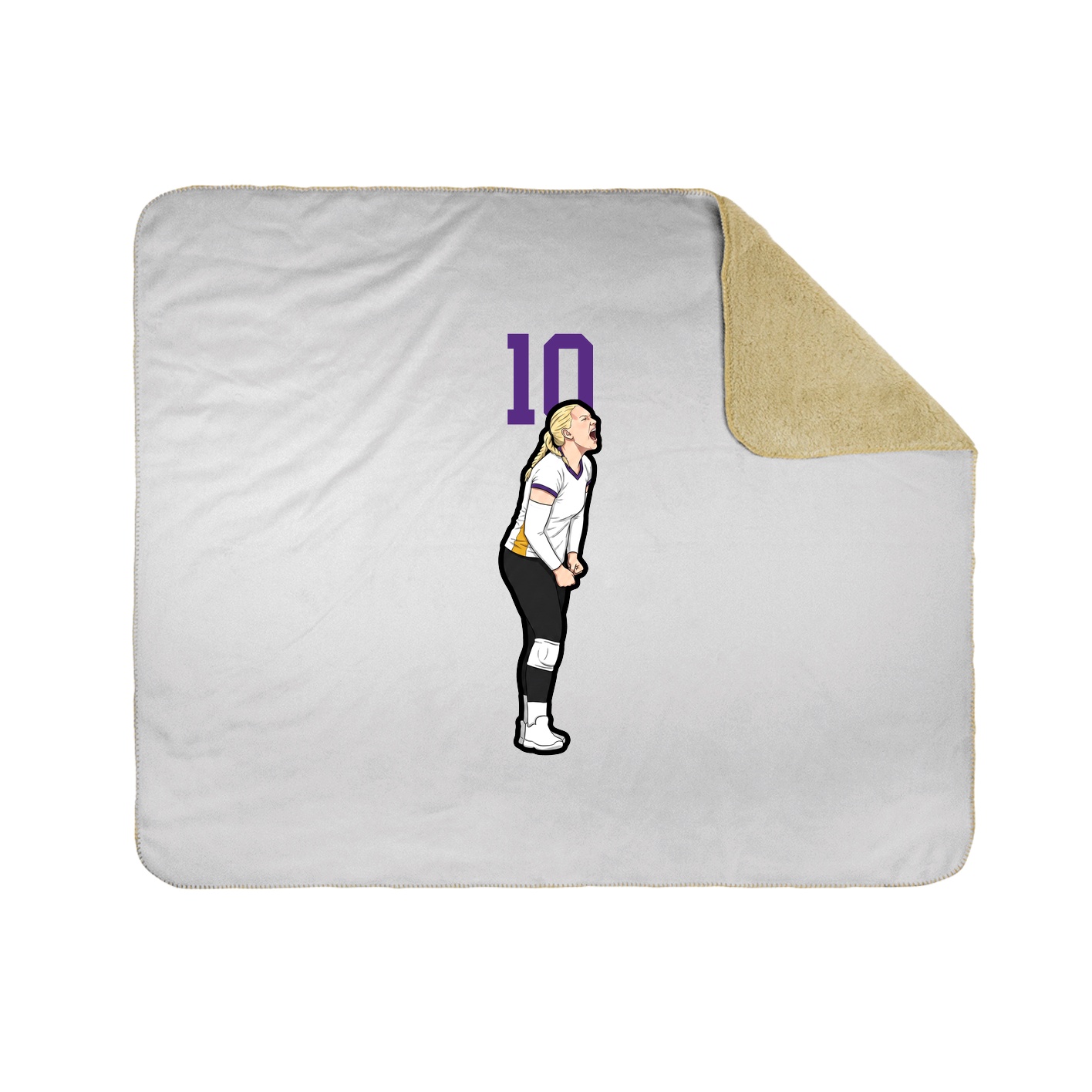 Throw Blanket — Number Top in White