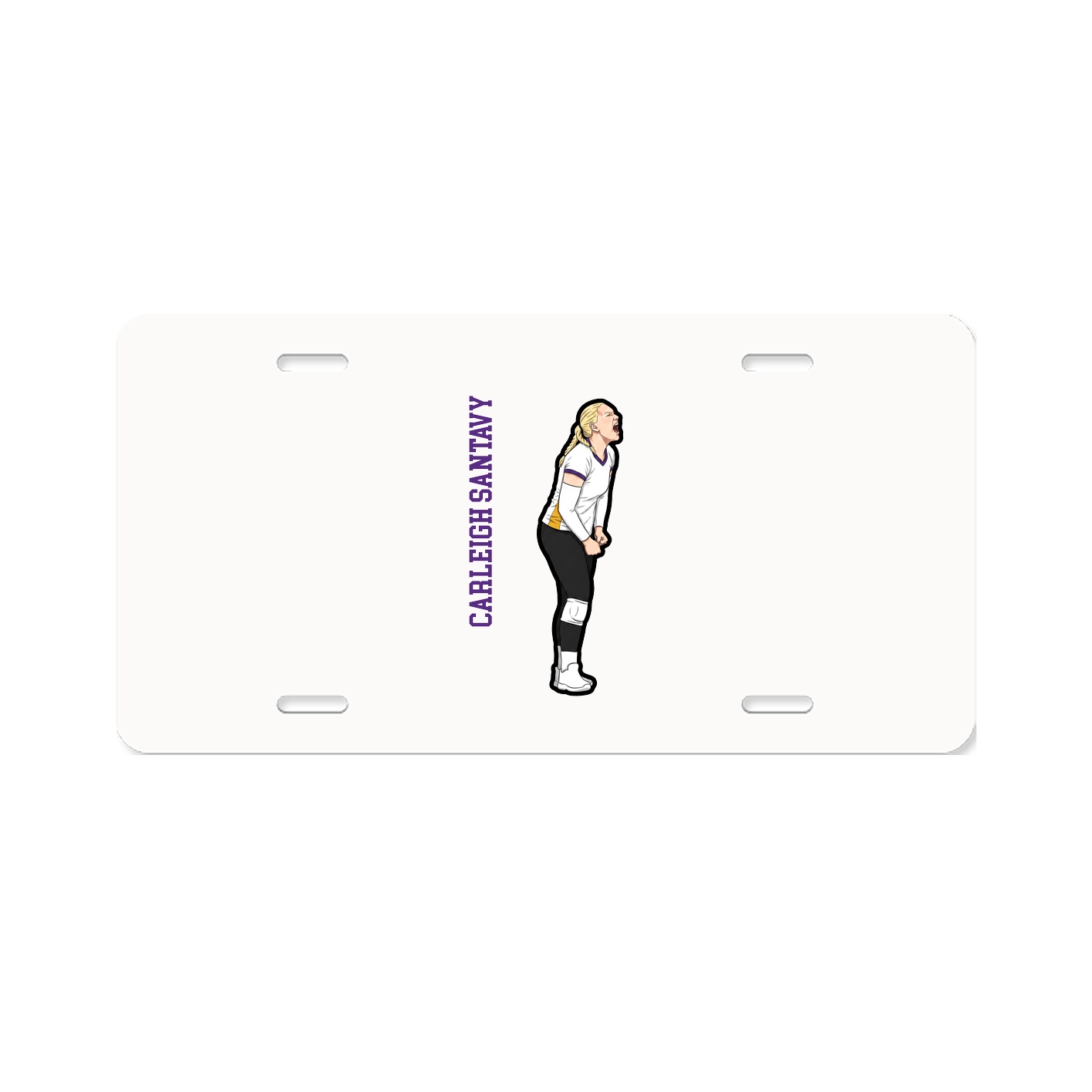 License Plate — Name Vertical in Classic