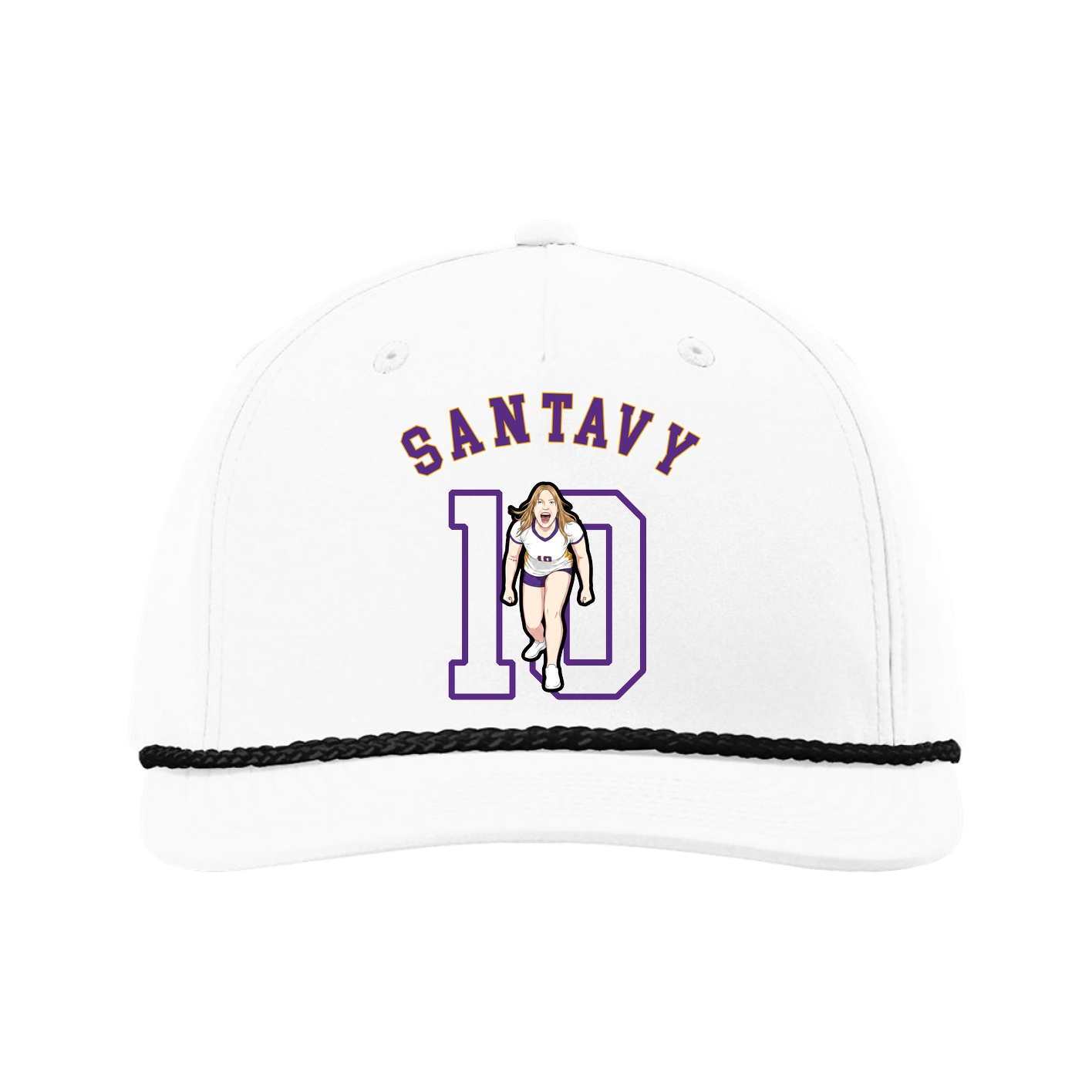 Five-Panel Classic Rope Cap — Shirsey Arch in White