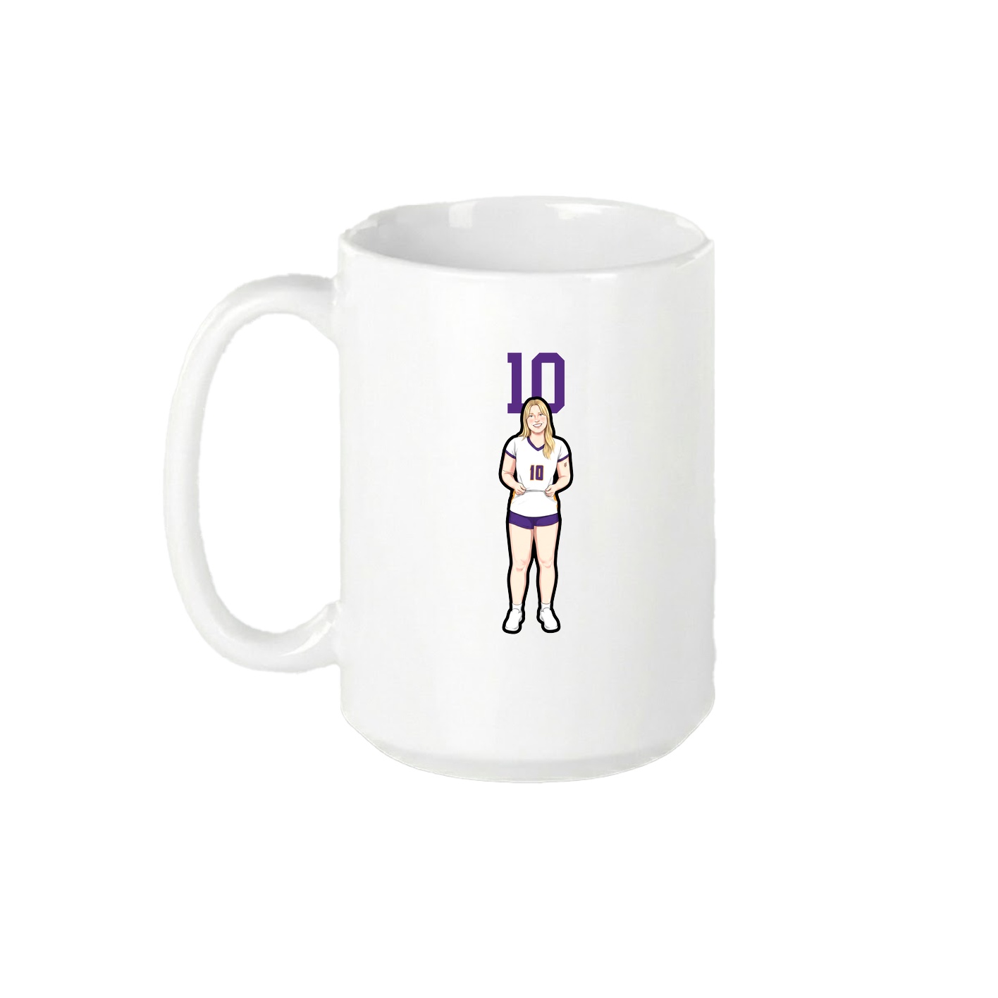 15oz Coffee Mug — Number Top in White