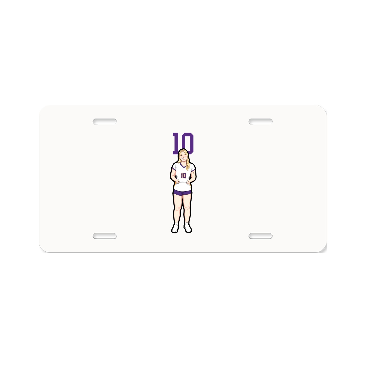 License Plate — Number Top in Classic