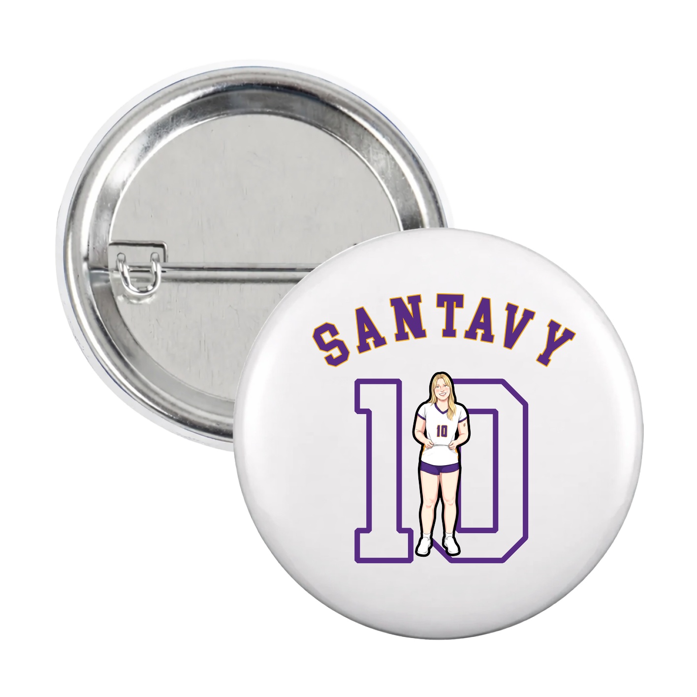 Game Day Button — Shirsey Arch in White