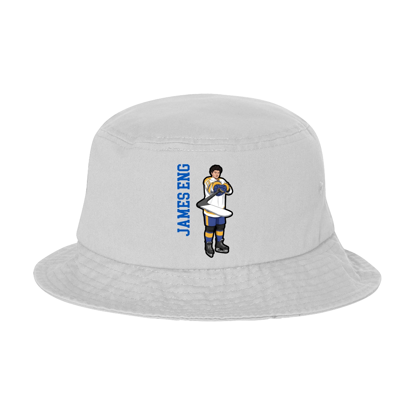 Bucket Cap — Name Vertical in White
