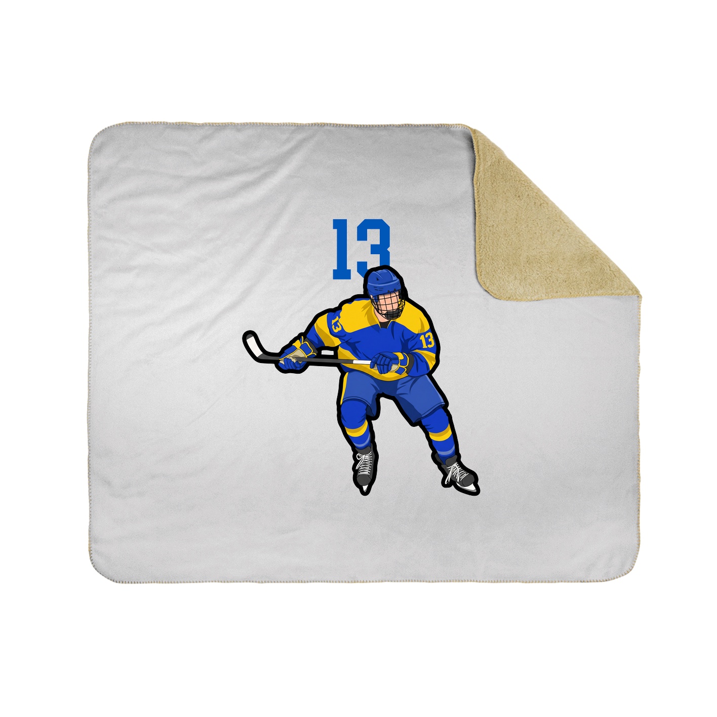 Throw Blanket — Number Top in White