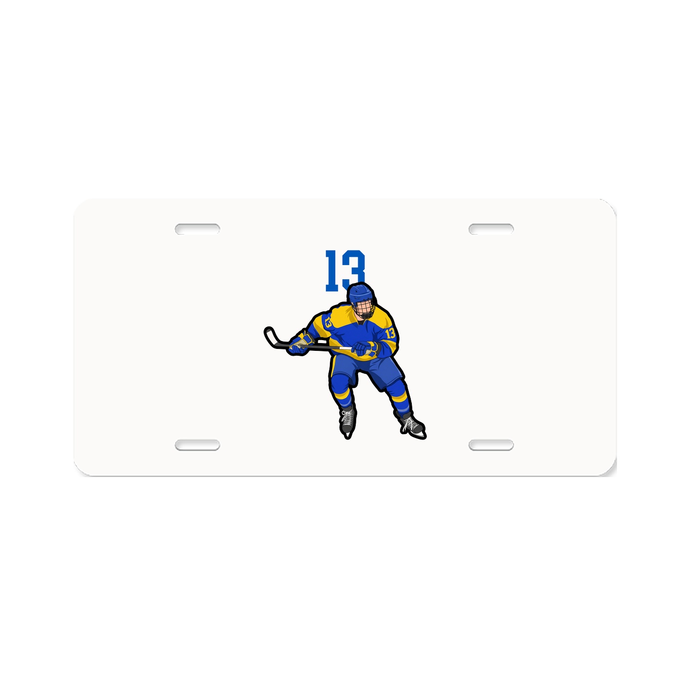 License Plate — Number Top in Classic