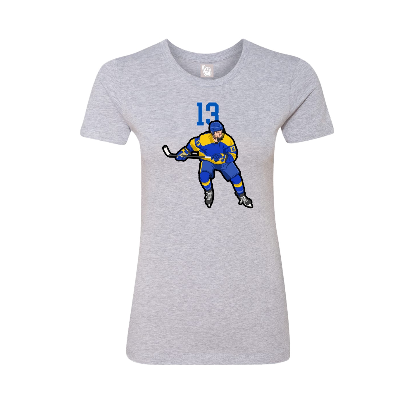 Womens Tee — Number Top in Grey