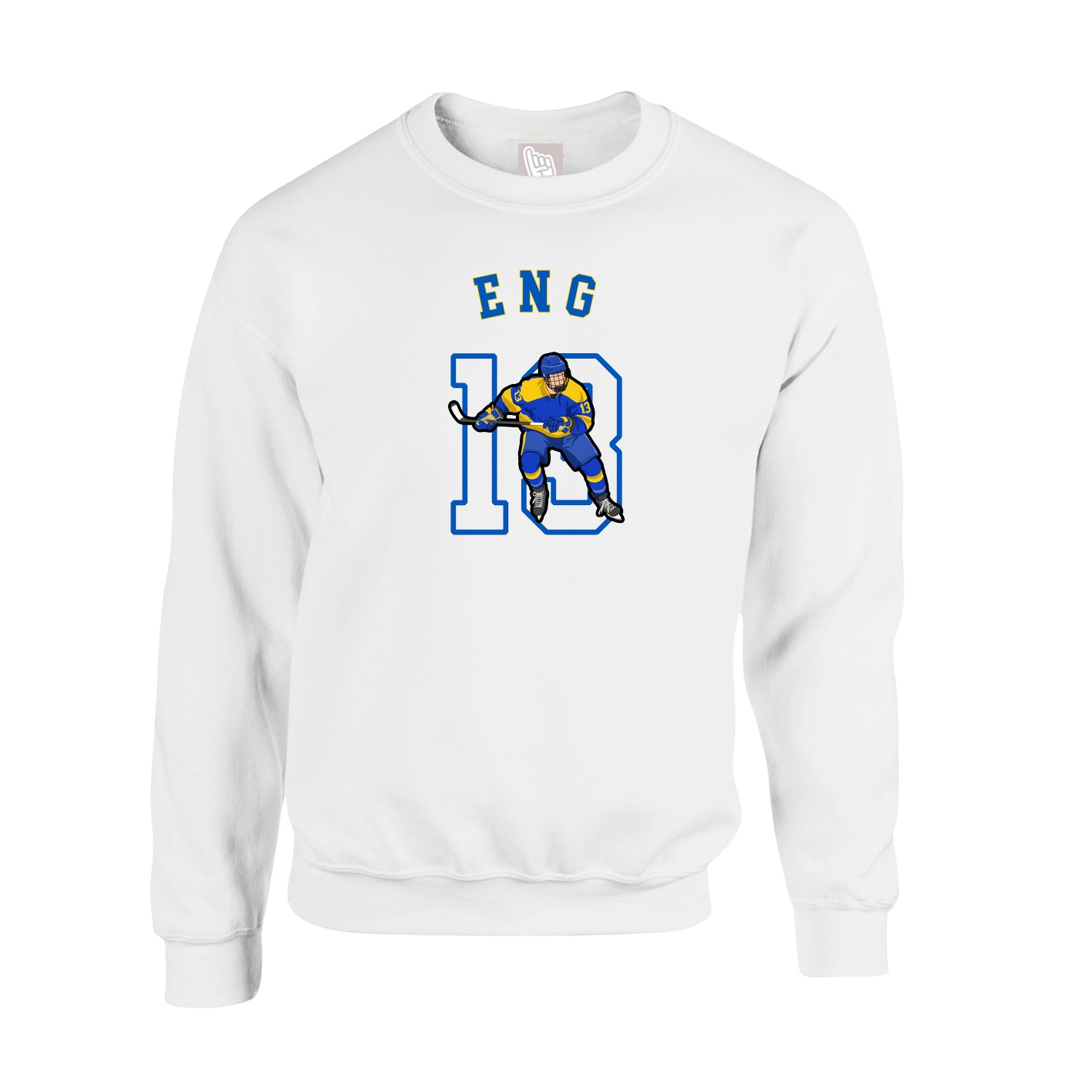 Fleece Crew — Shirsey Arch in White