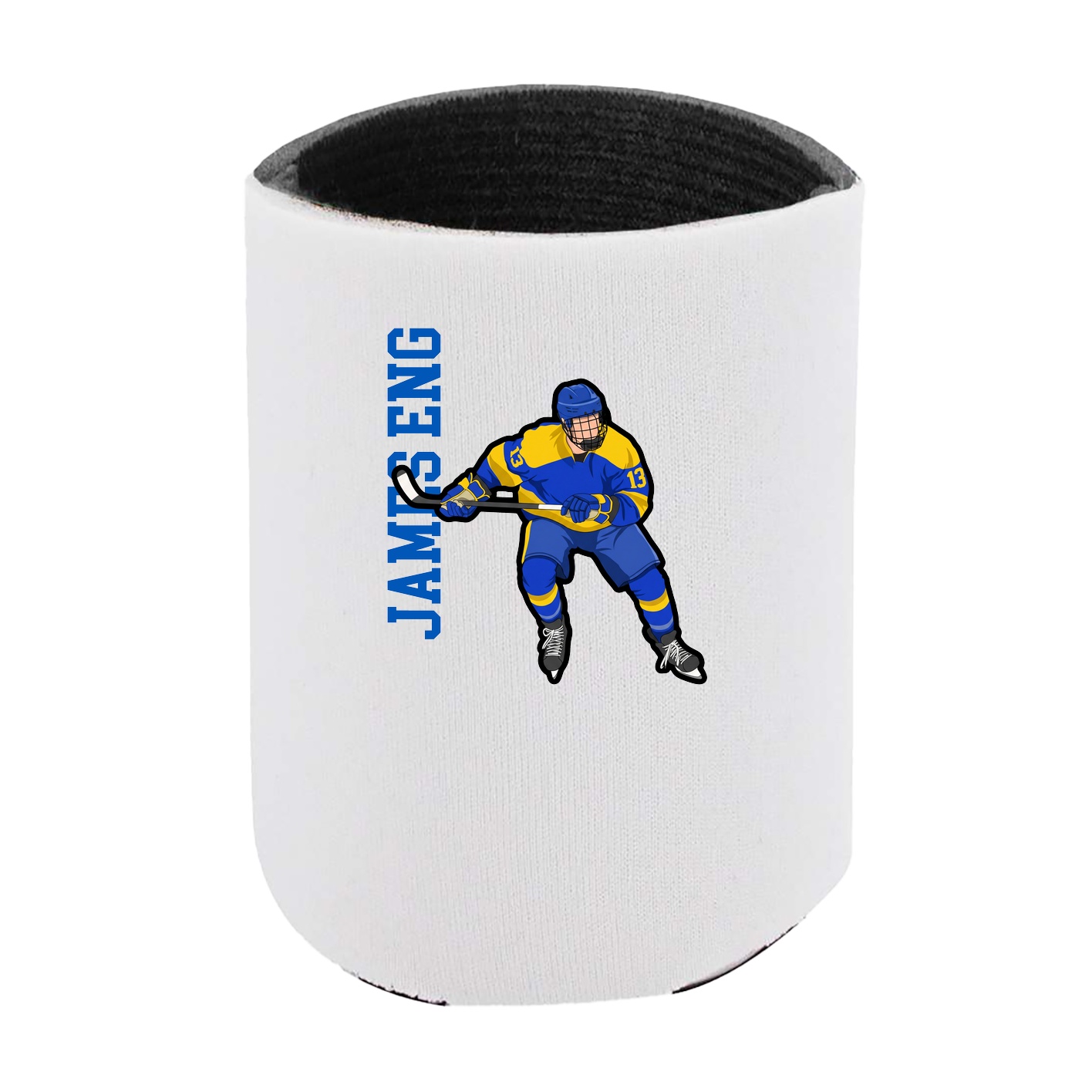 Can Holder — Name Vertical in White