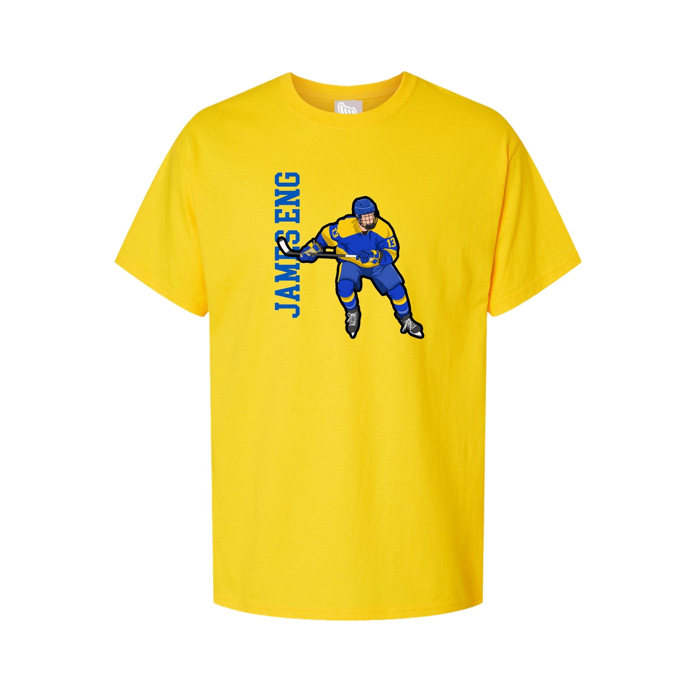 Youth Tee — Name Vertical in Gold