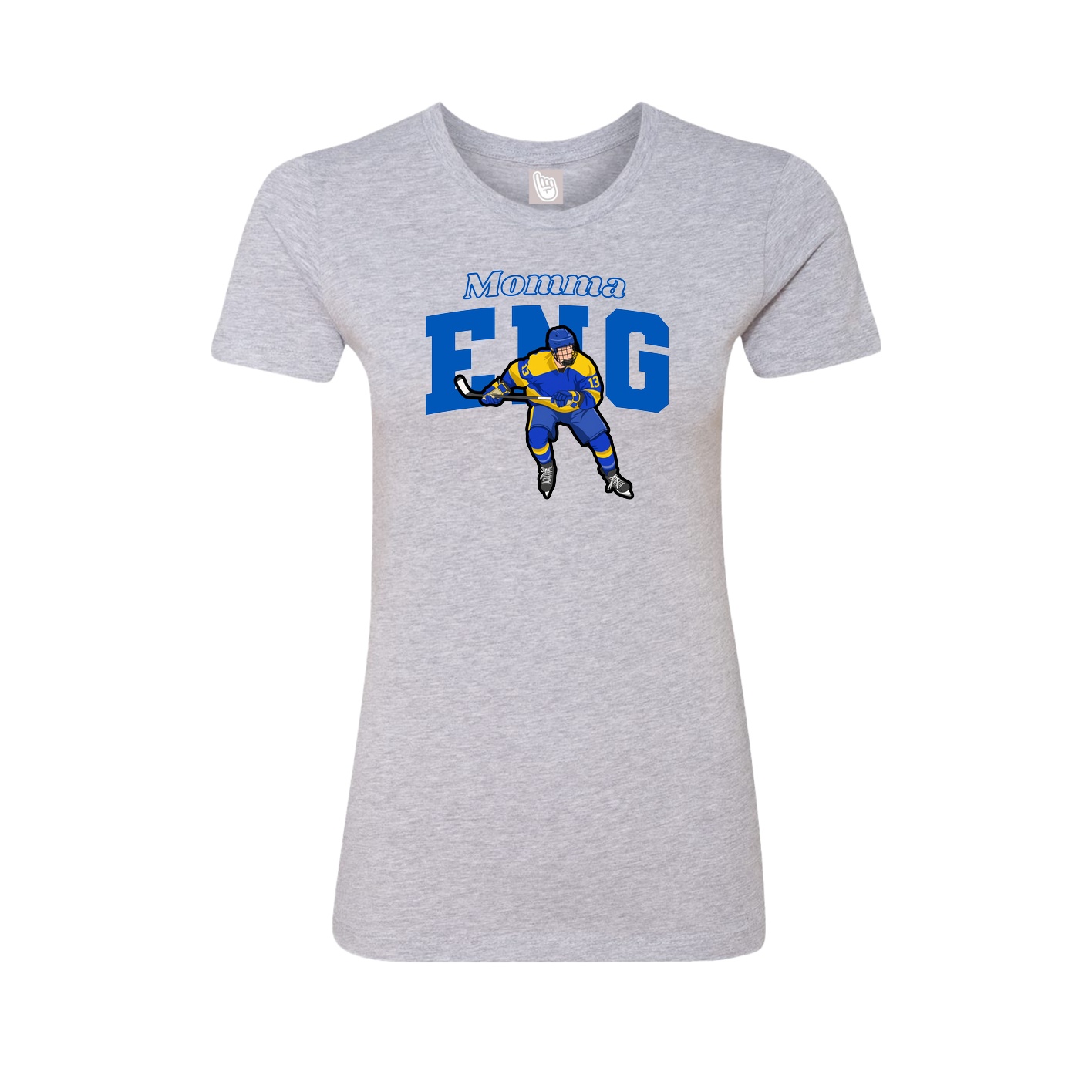 Womens Tee — Mothers Day Block in Grey