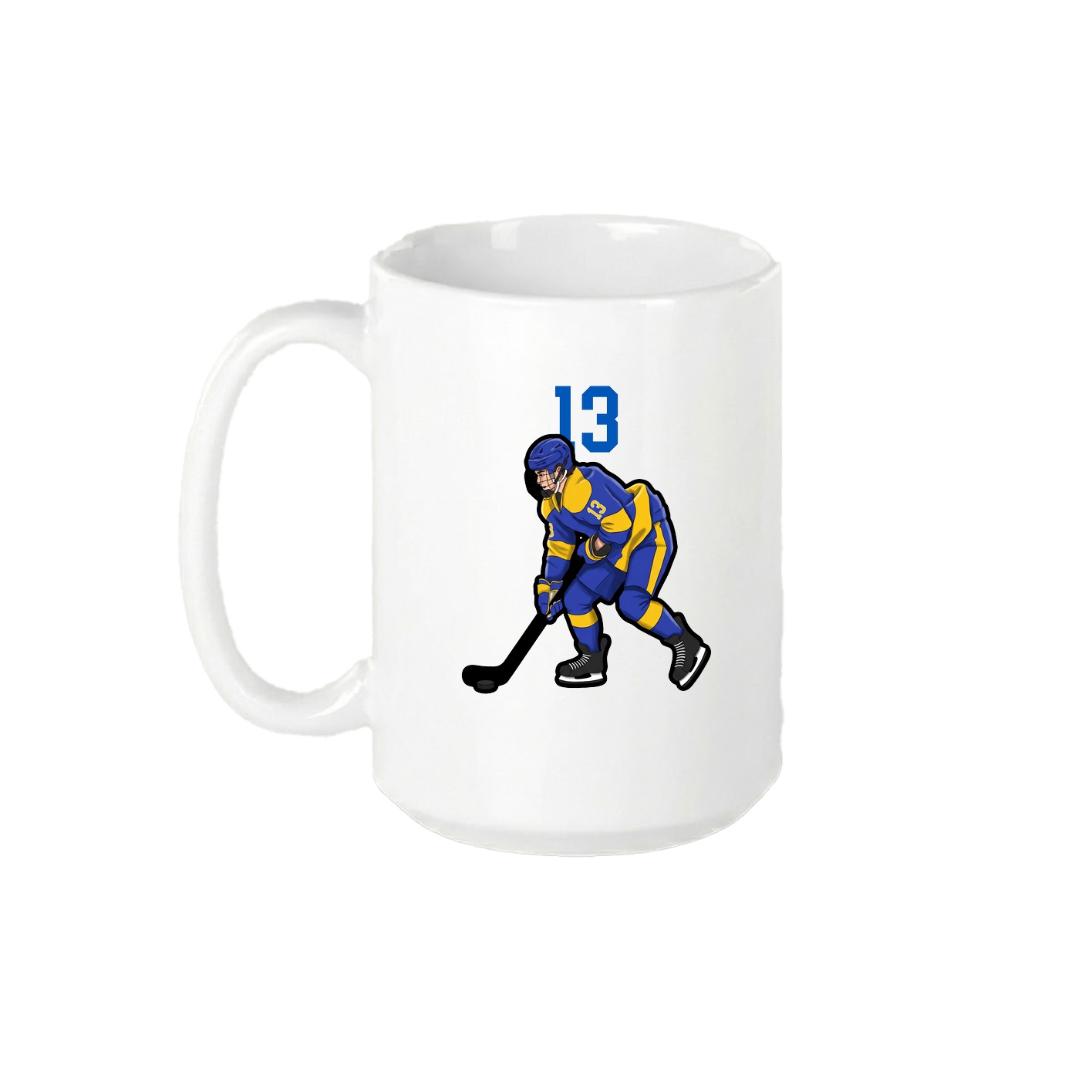 15oz Coffee Mug — Number Top in White