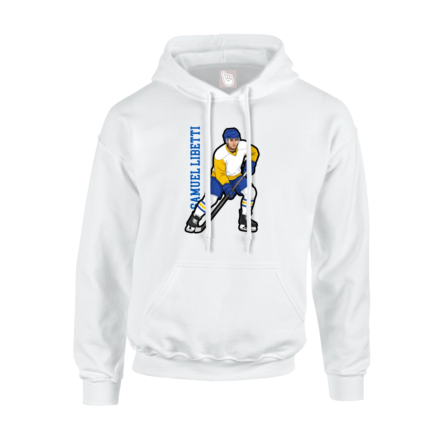 Hoodie — Name Vertical in White