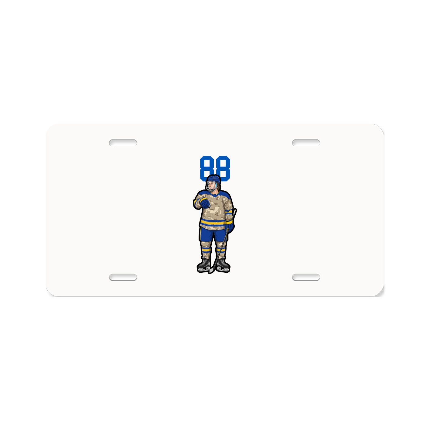 License Plate — Number Top in Classic