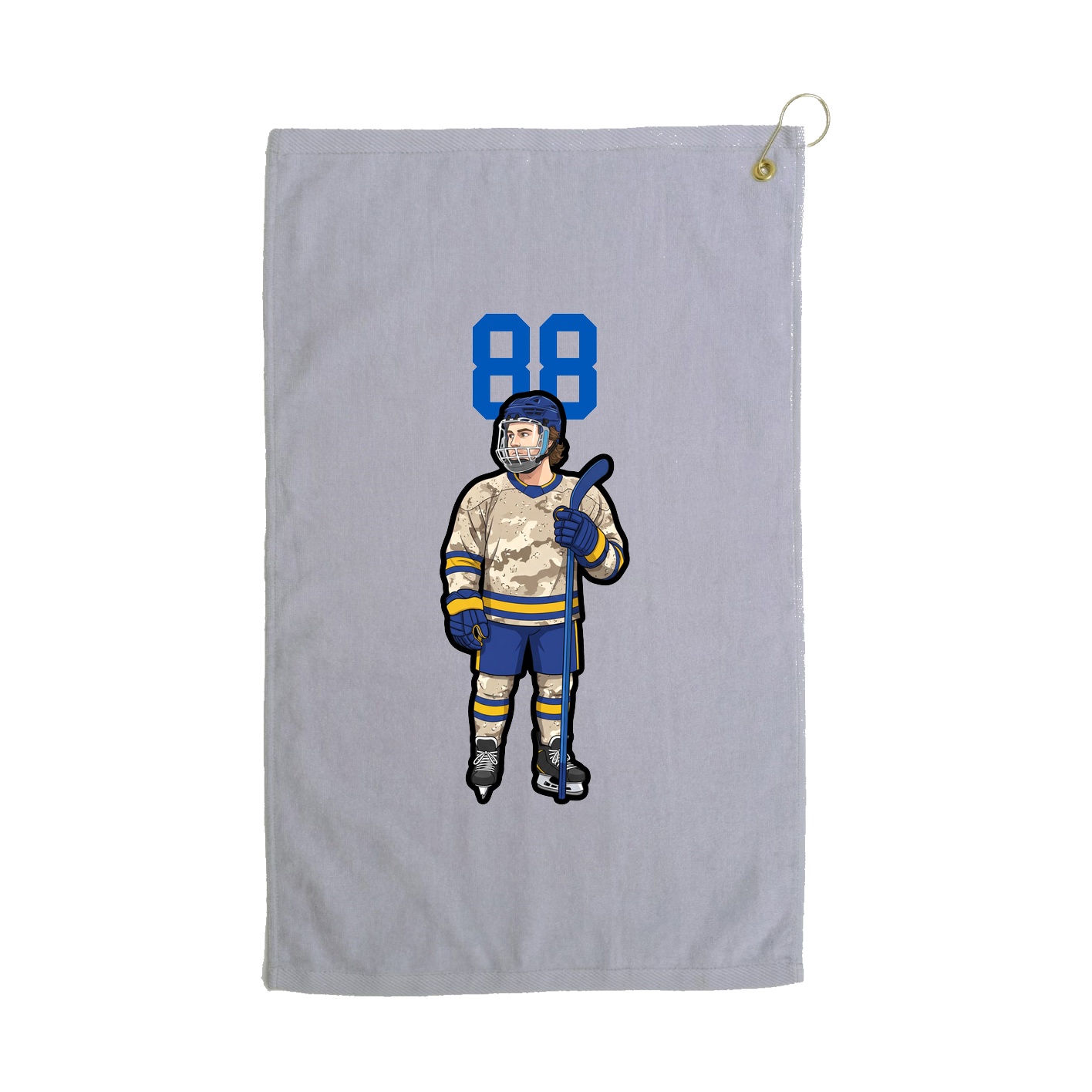 Golf Towel — Number Top in Grey