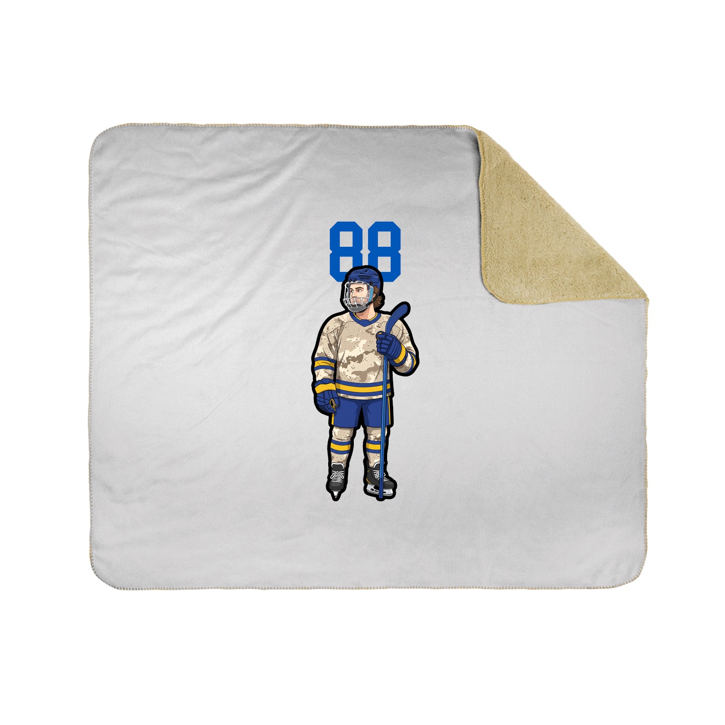Throw Blanket — Number Top in White