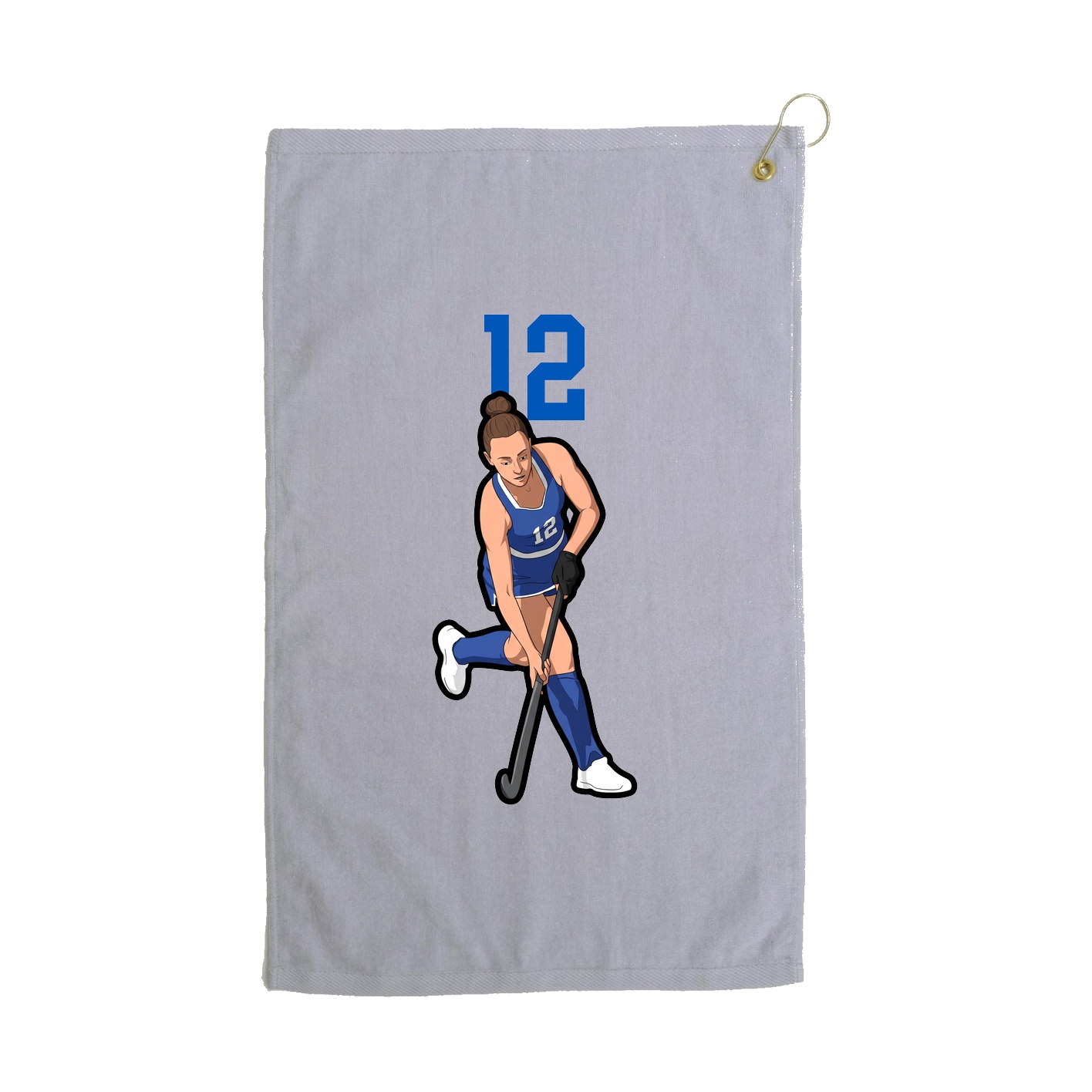 Golf Towel — Number Top in Grey