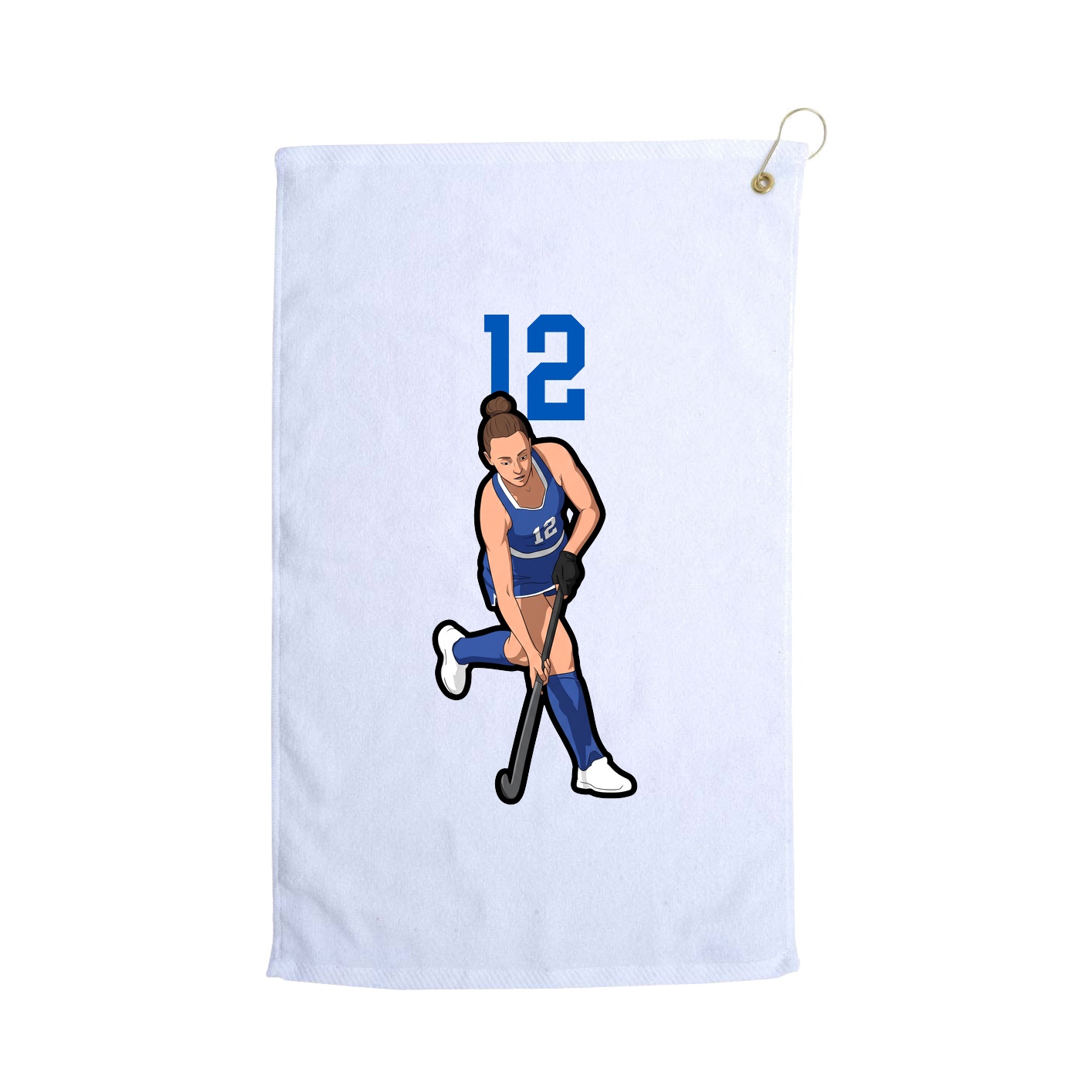 Golf Towel — Number Top in White