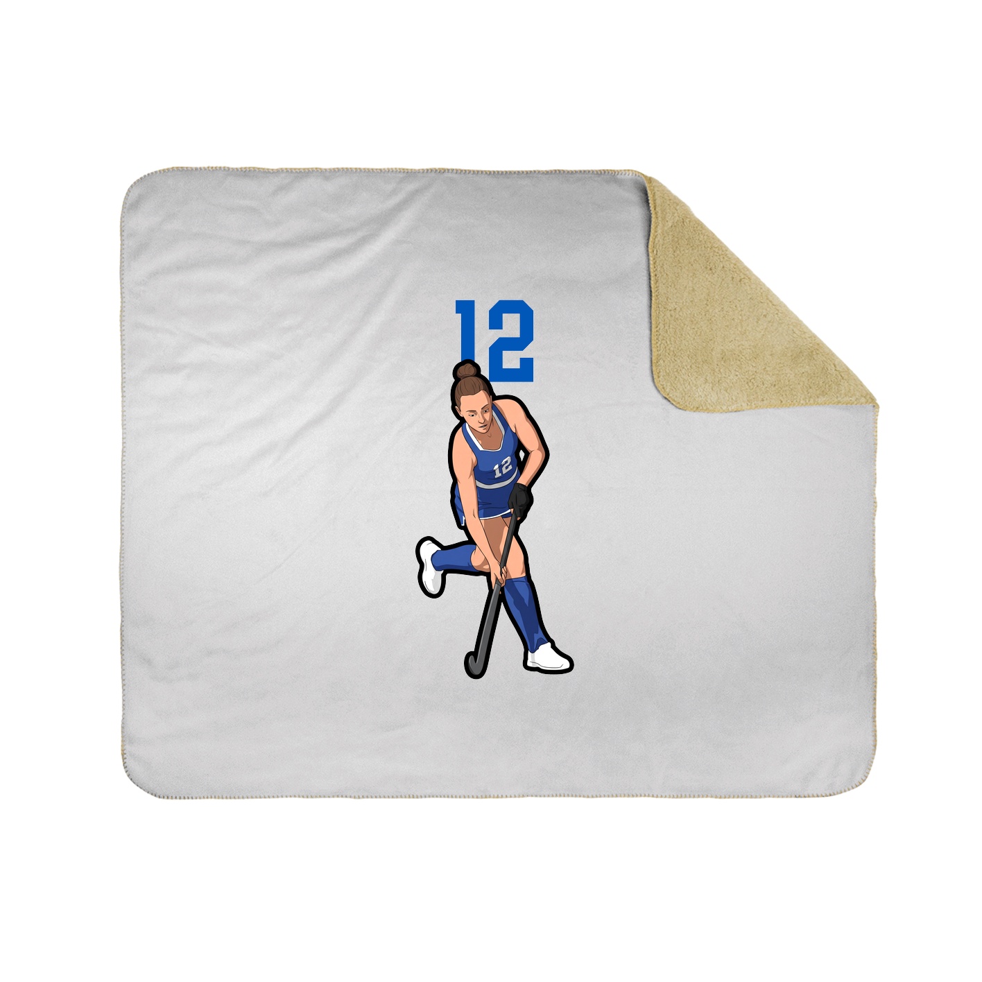 Throw Blanket — Number Top in White