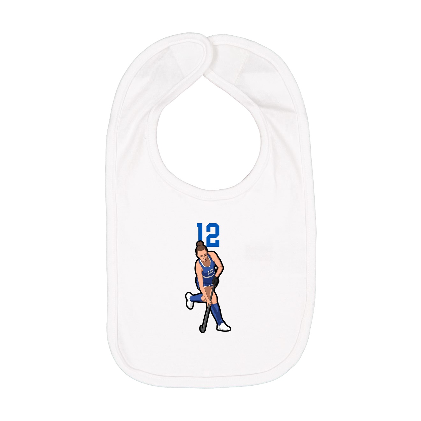 Infant Bib — Number Top in White