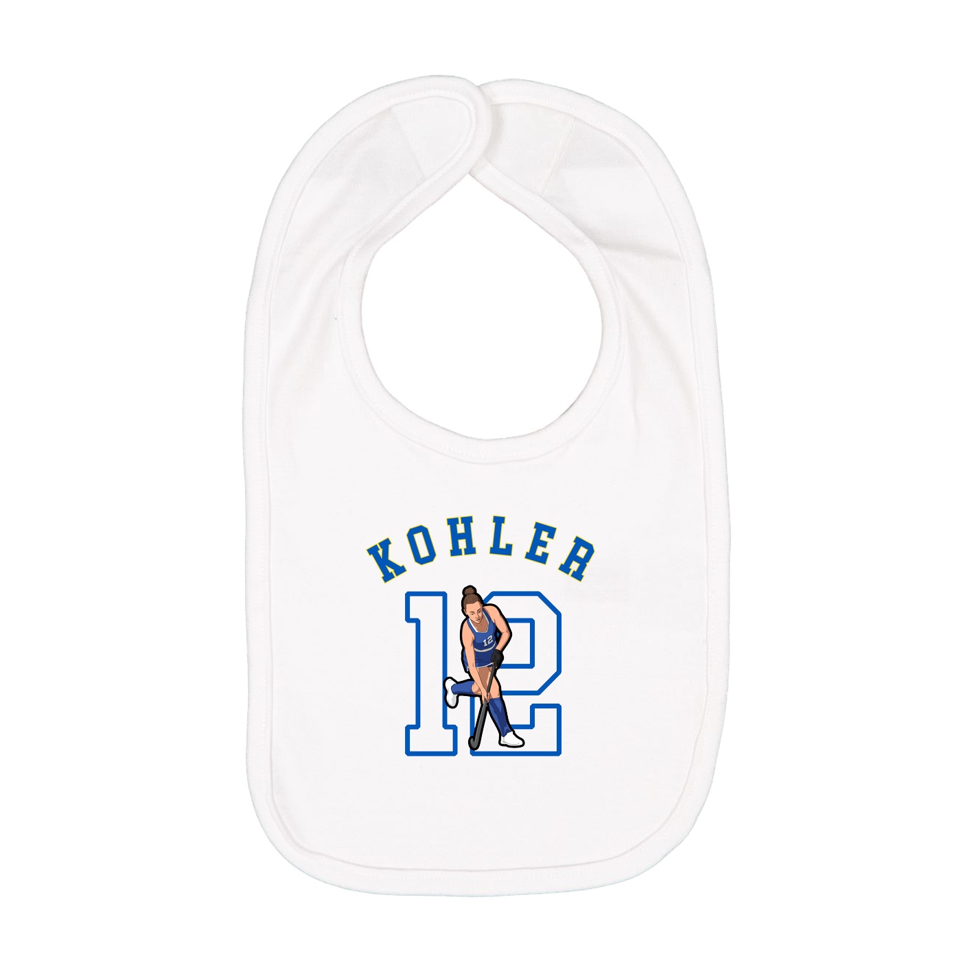 Infant Bib — Shirsey Arch in White