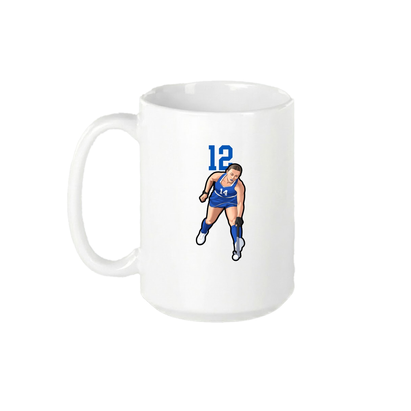 15oz Coffee Mug — Number Top in White