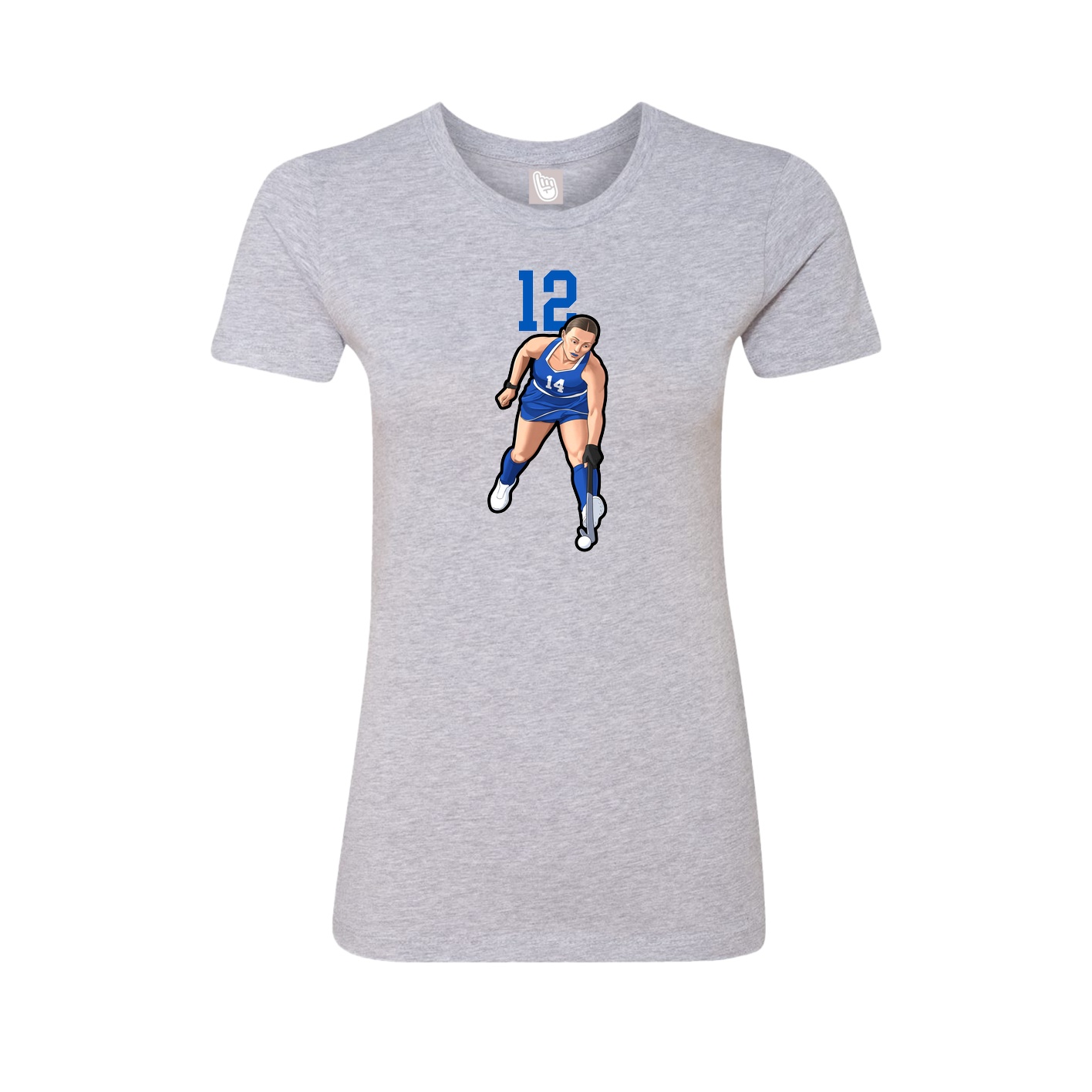 Womens Tee — Number Top in Grey