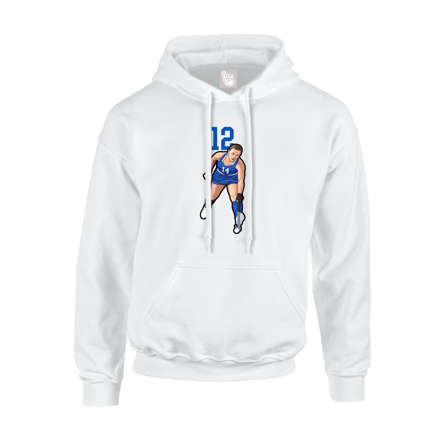 Hoodie — Number Top in White