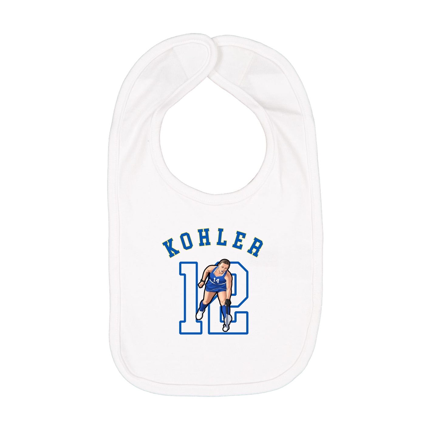Infant Bib — Shirsey Arch in White