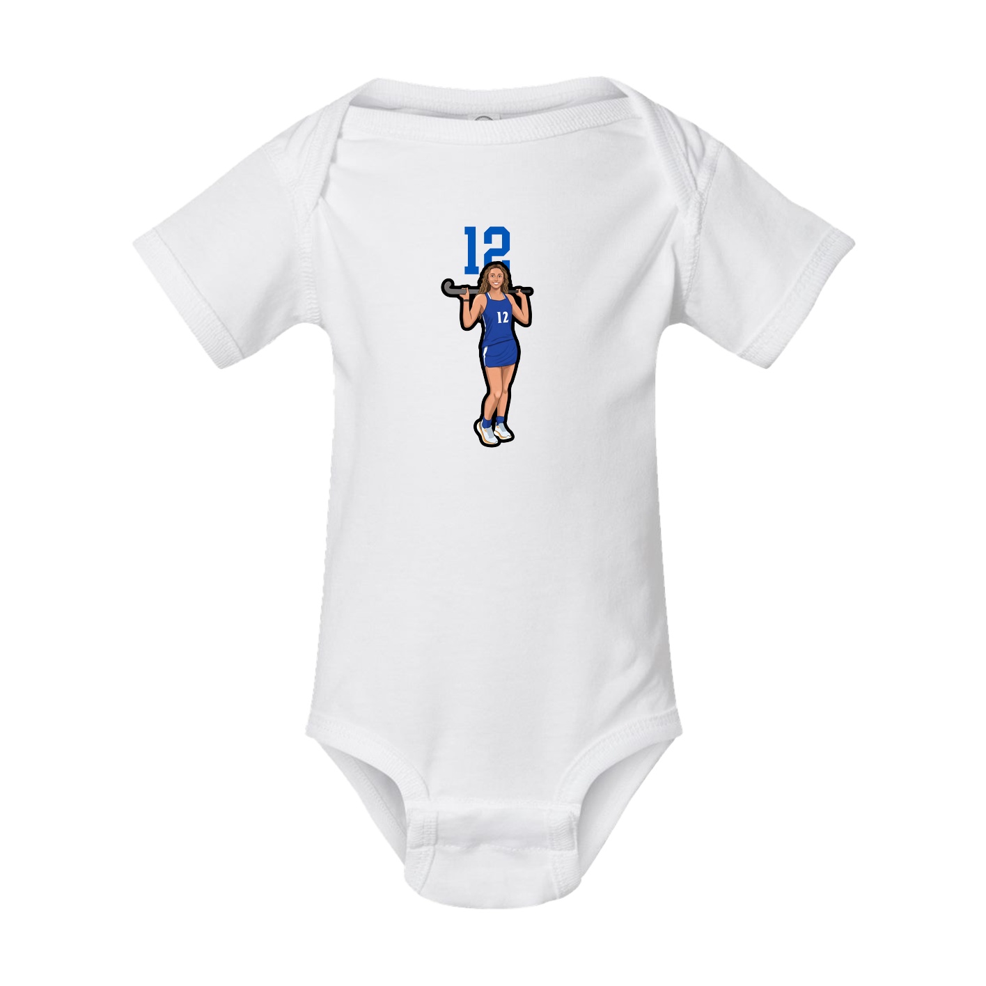 Baby Onesie — Number Top in White
