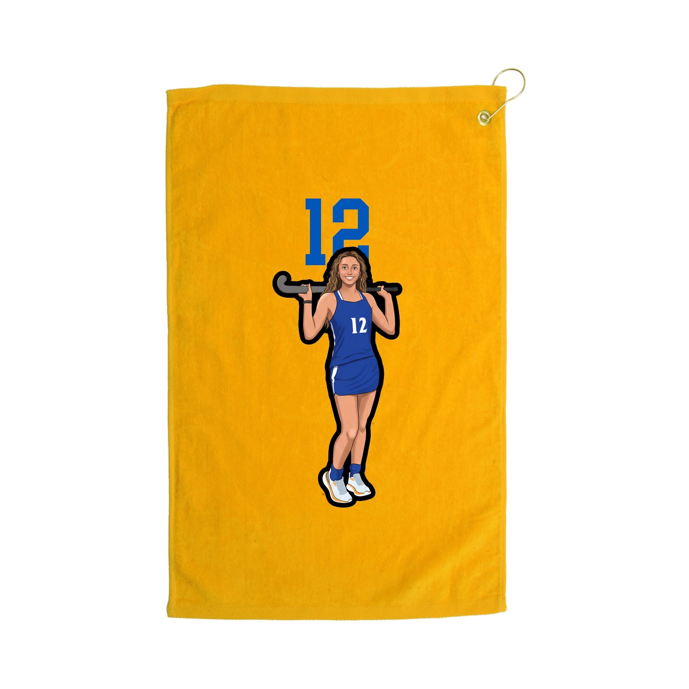 Golf Towel — Number Top in Gold