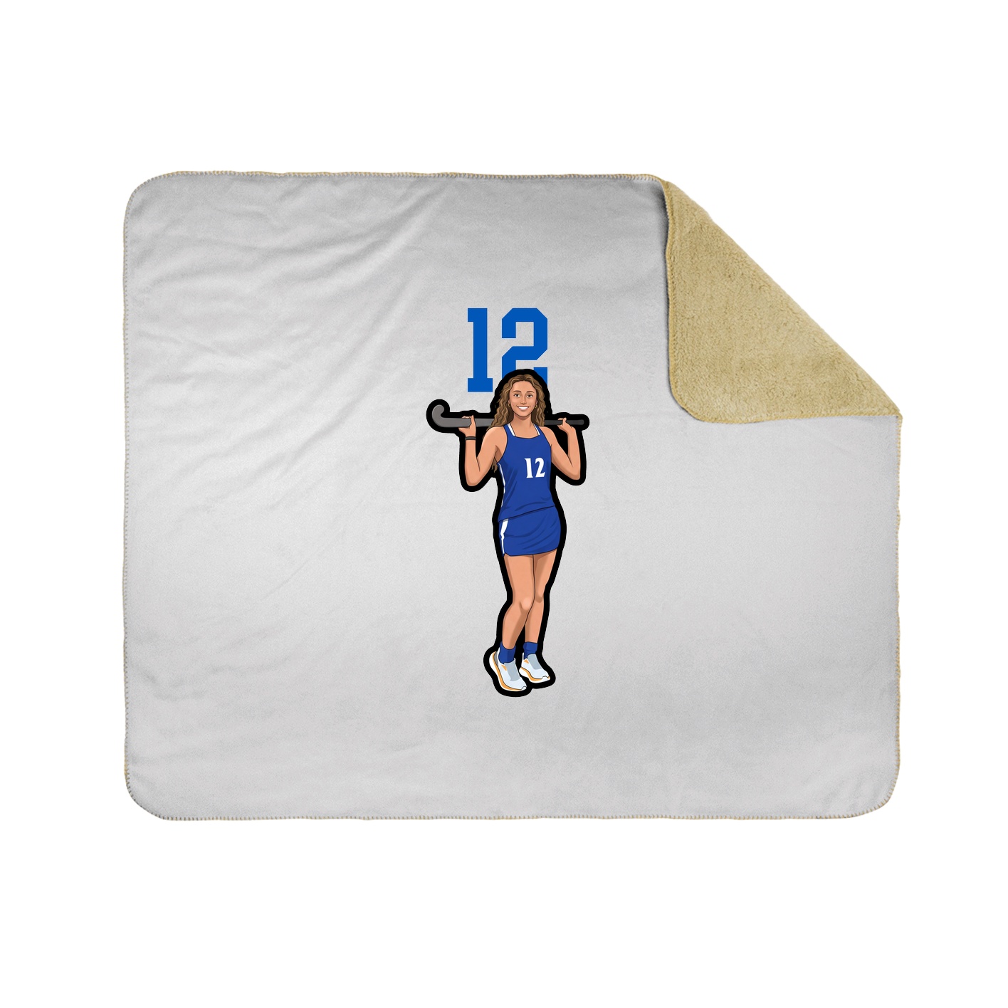 Throw Blanket — Number Top in White