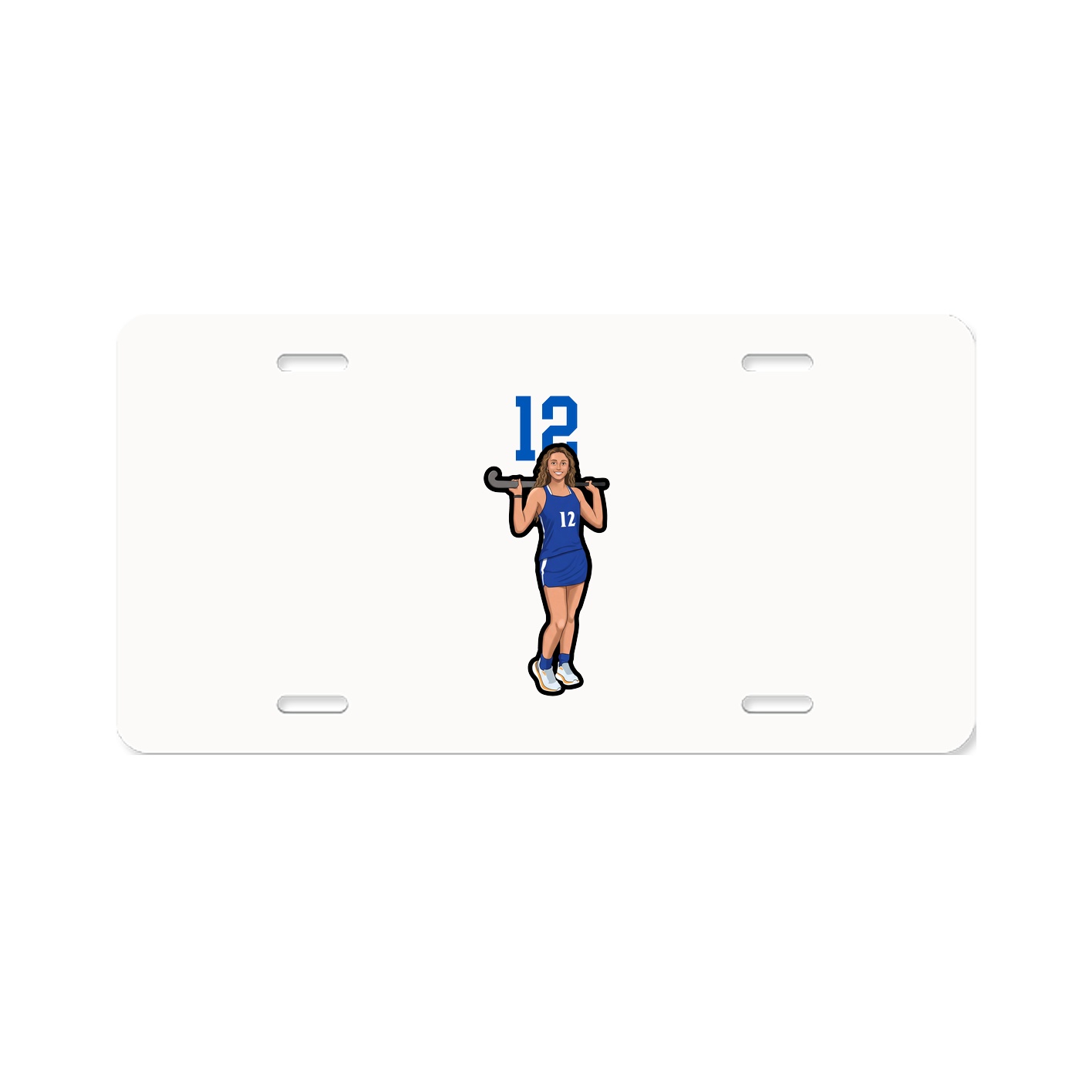 License Plate — Number Top in Classic