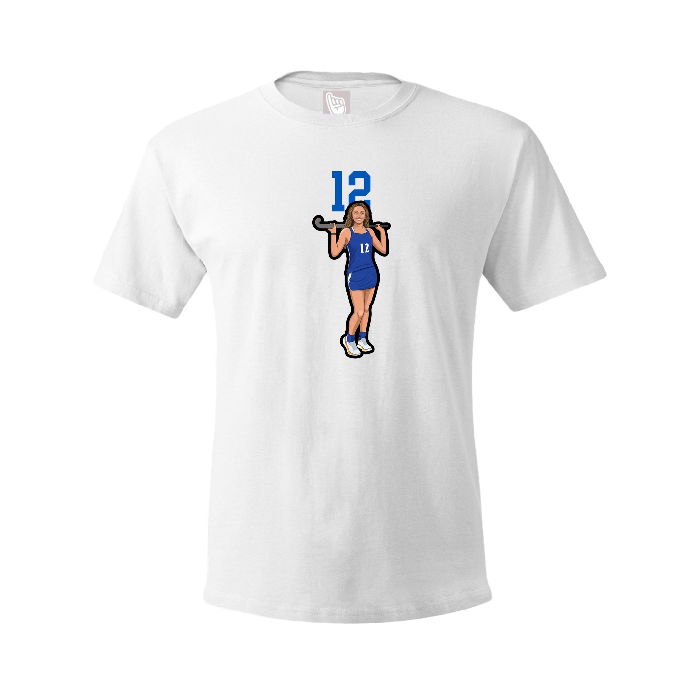 Youth Tee — Number Top in White