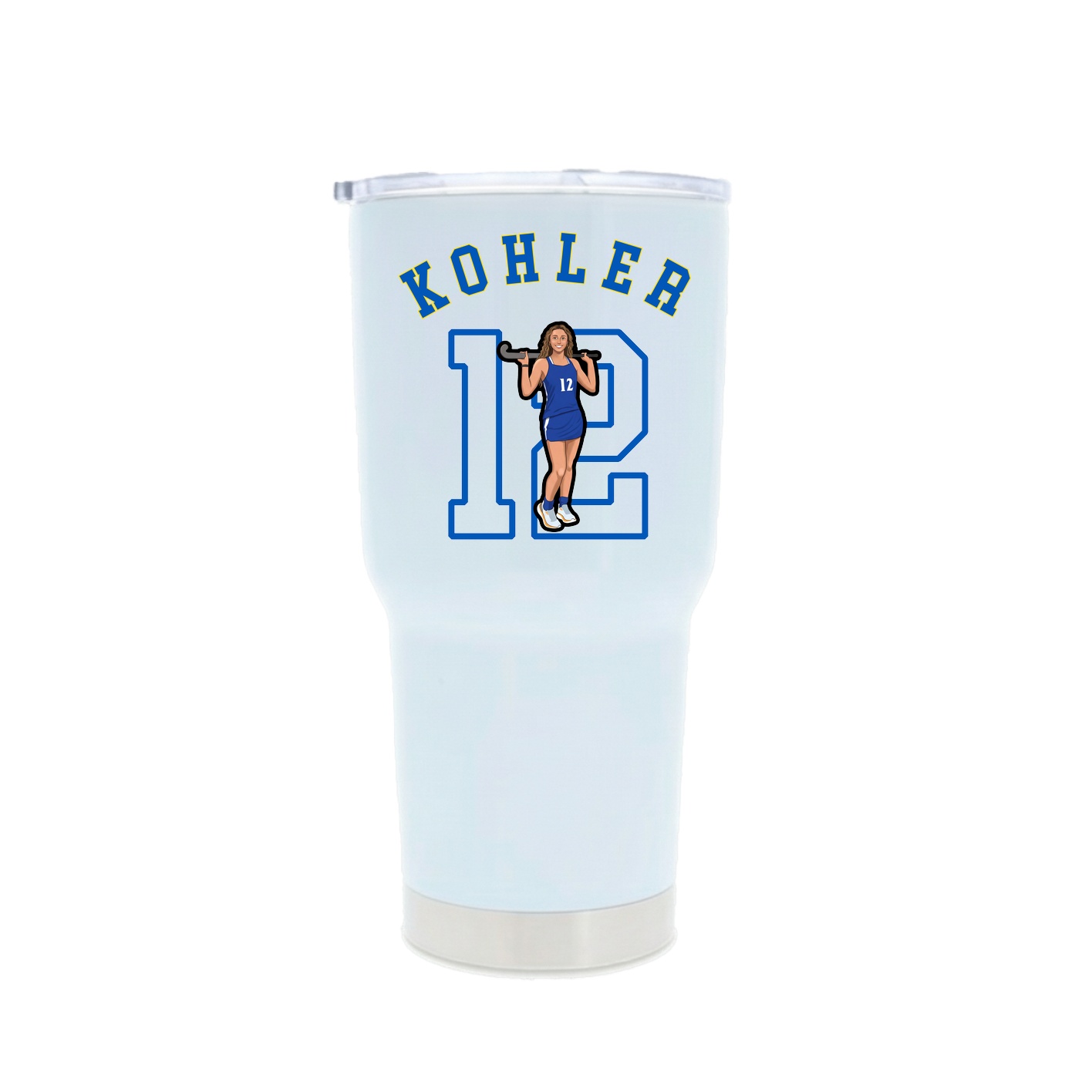30oz Stainless Steel Tumbler — Shirsey Arch in White