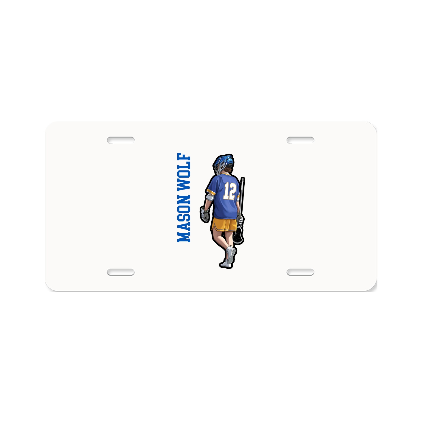 License Plate — Name Vertical in Classic