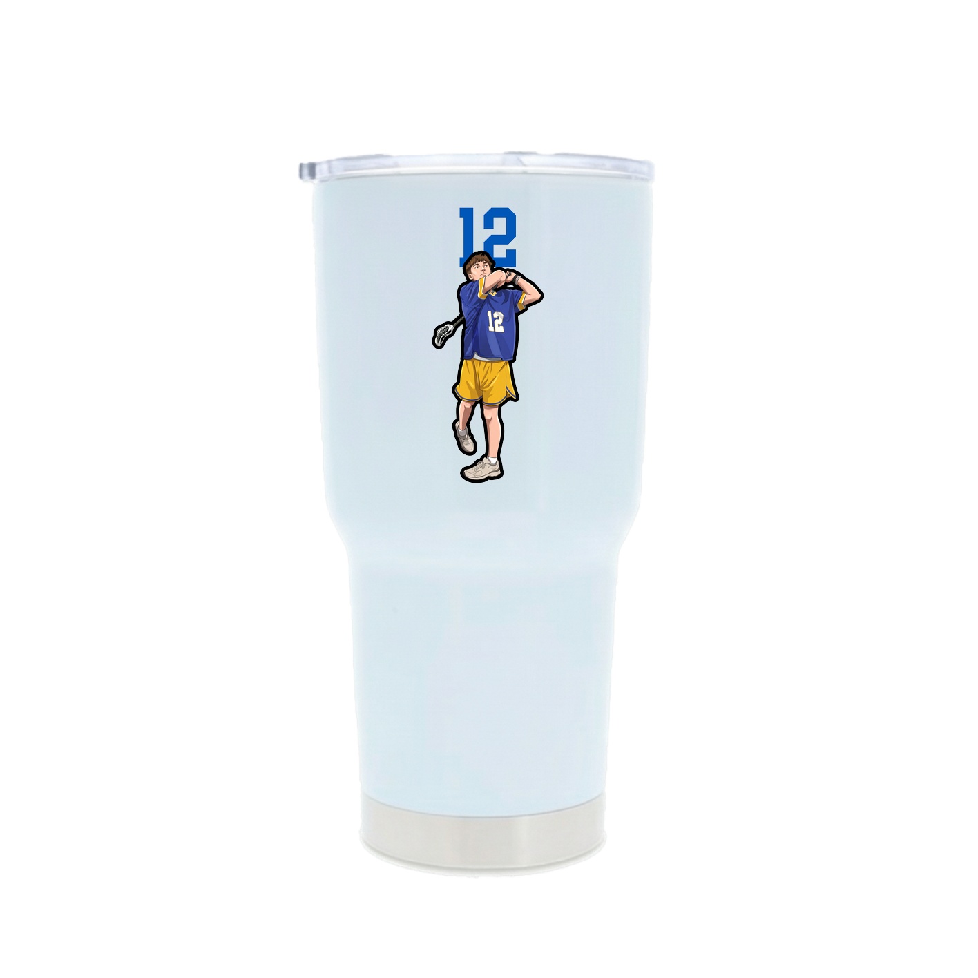 30oz Stainless Steel Tumbler — Number Top in White