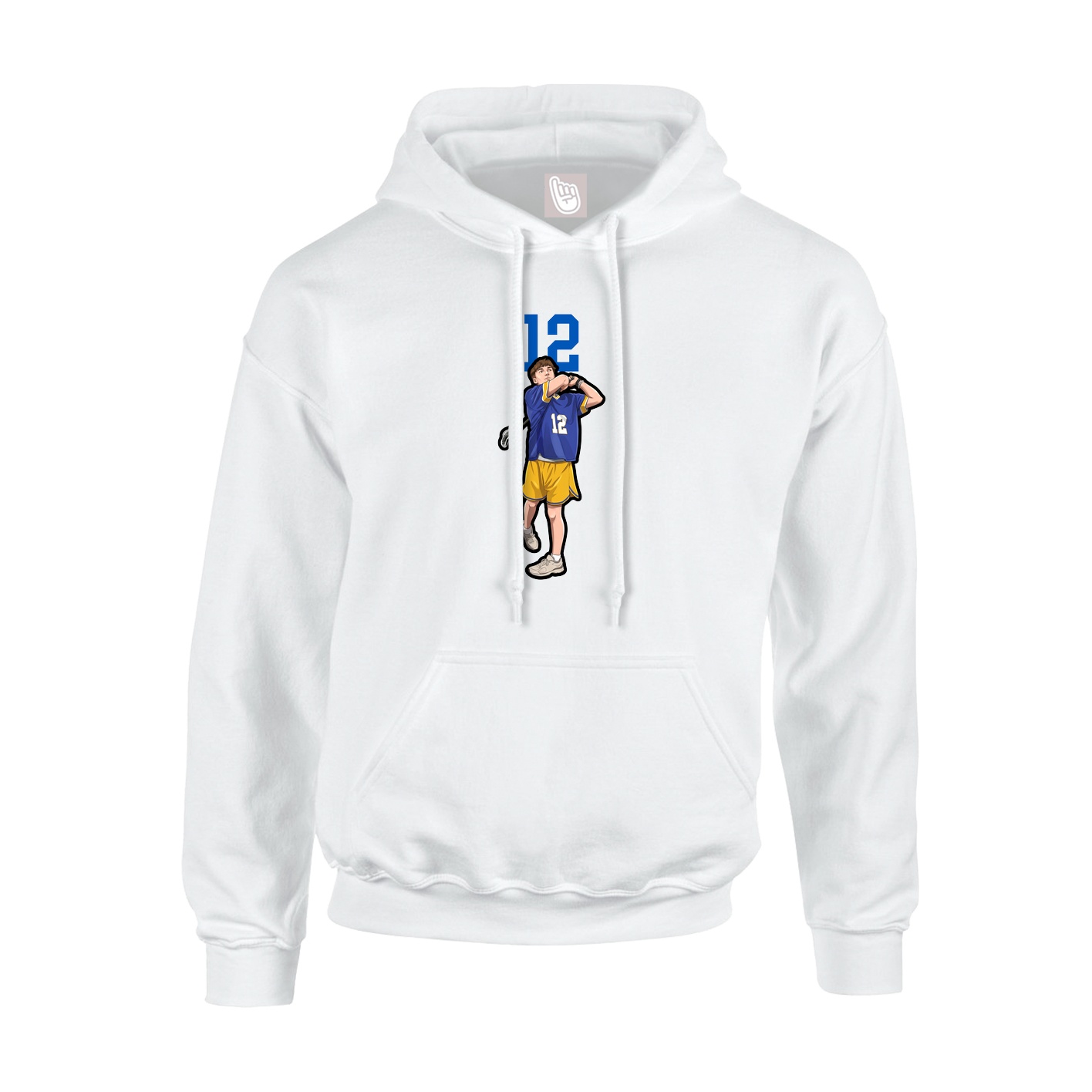 Hoodie — Number Top in White