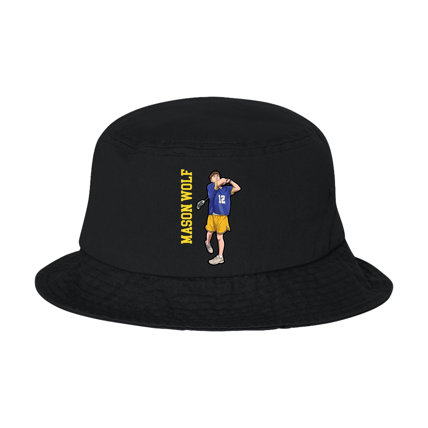 Bucket Cap — Name Vertical in Black